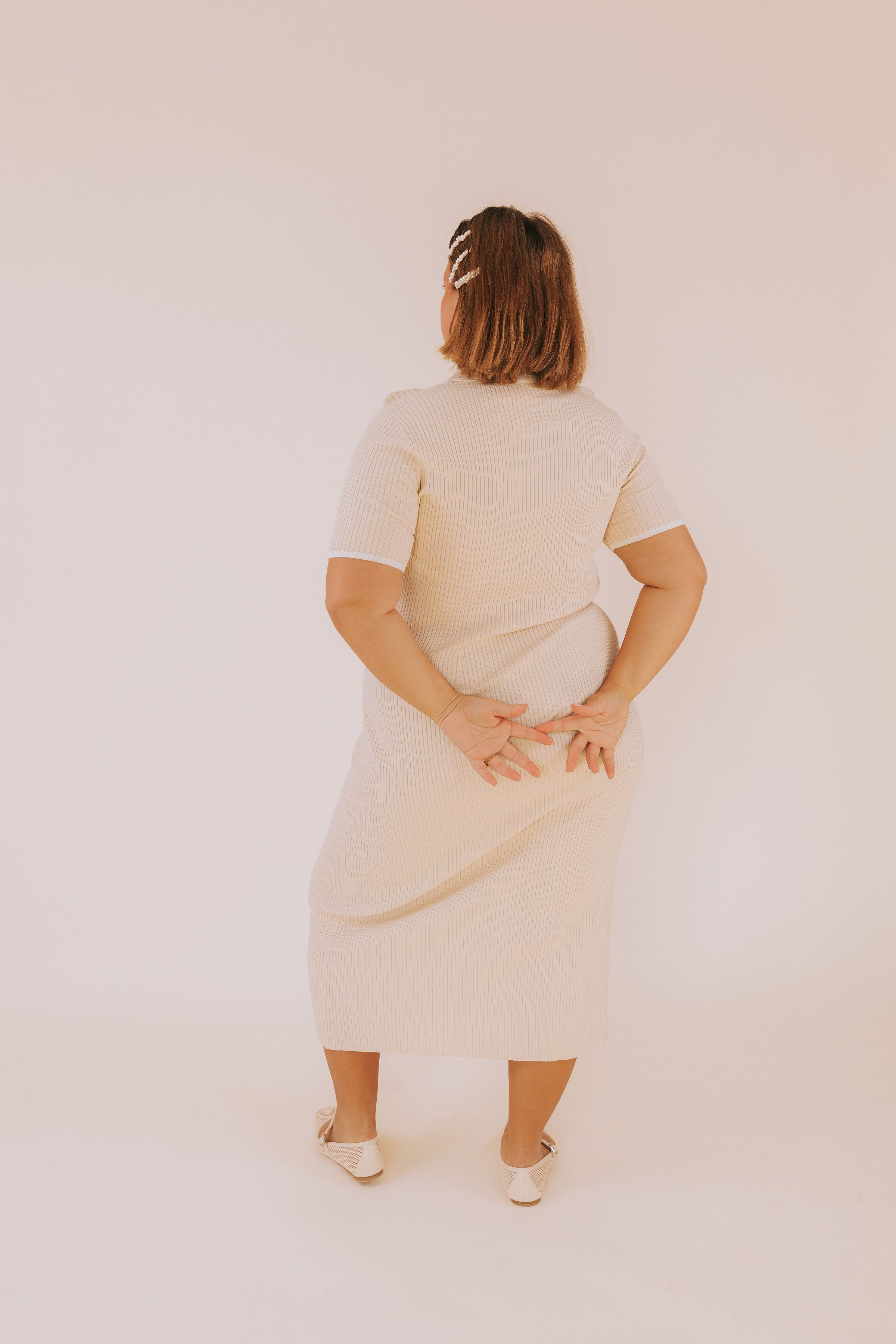 PLUS SIZE - Almond Appeal Dress