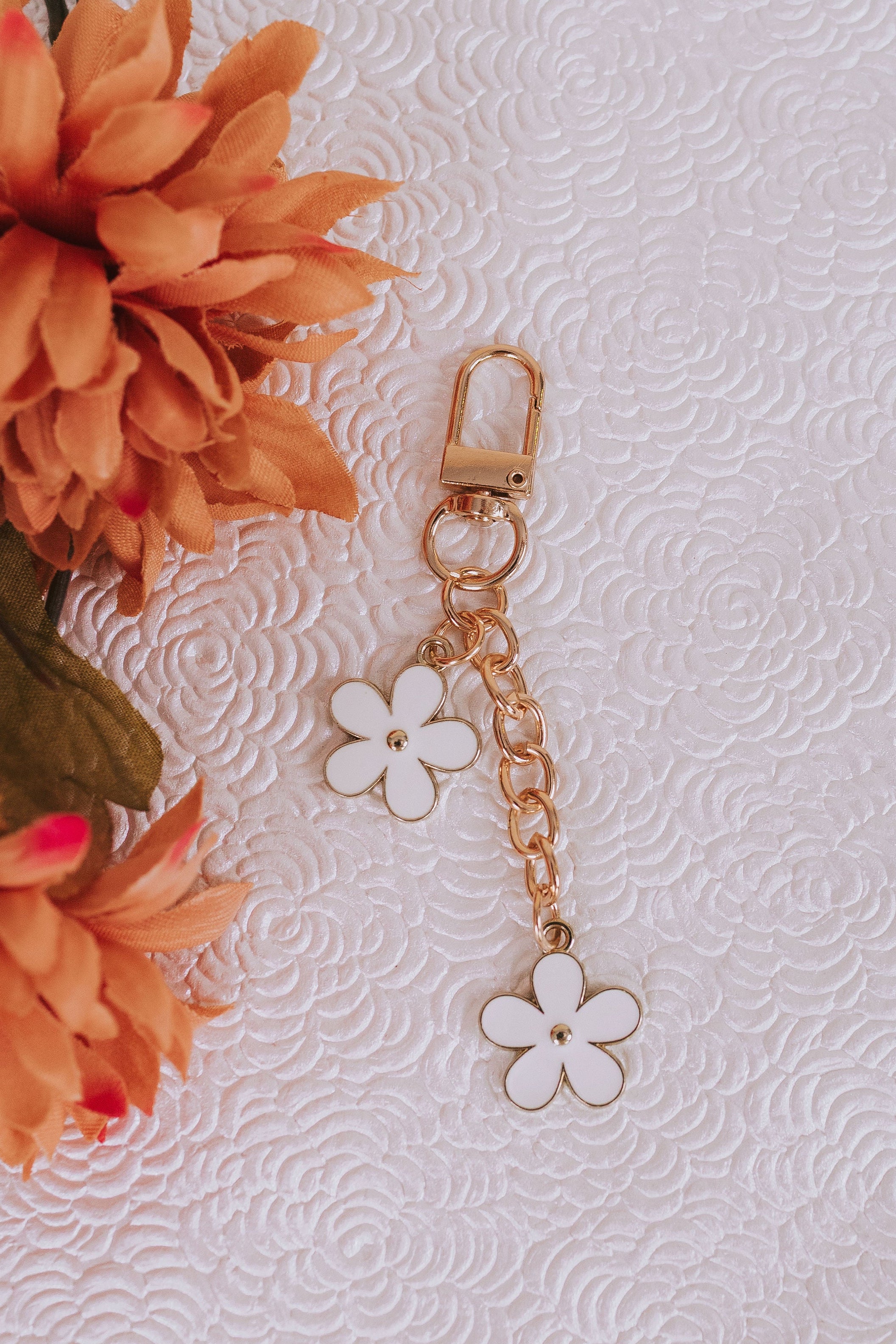 Falling Flowers Bag Charm