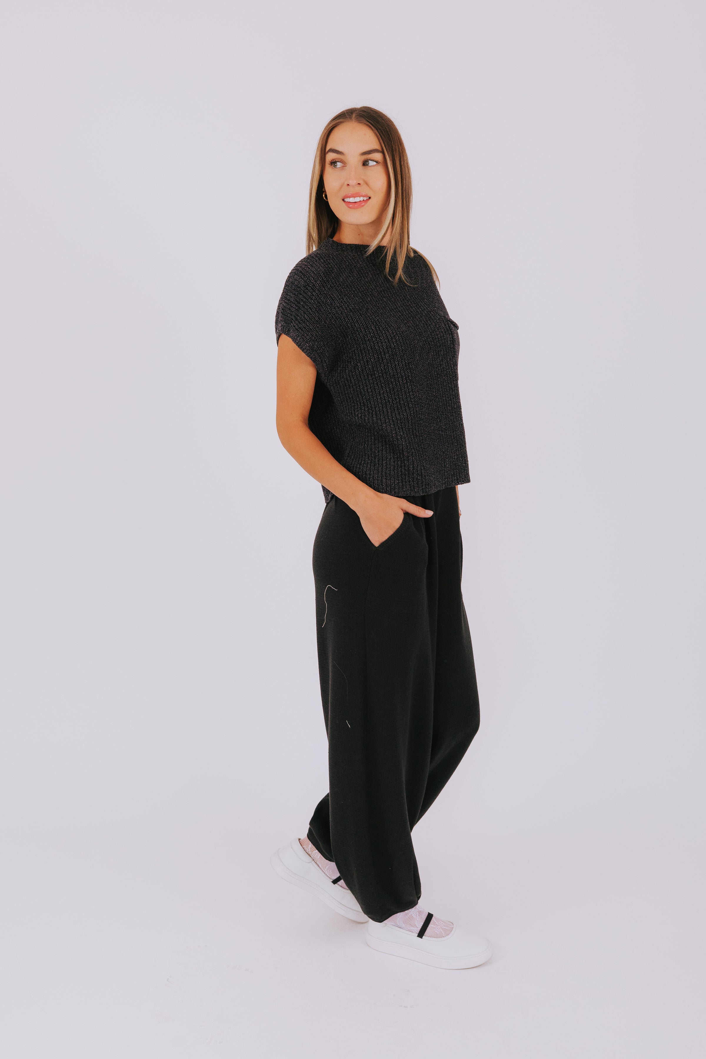 フリーピープル Free People Freya Sweater Set レディース パーカー スウェット Black Charcoal Combo FREE PEOPLE - Freya Sweater Set