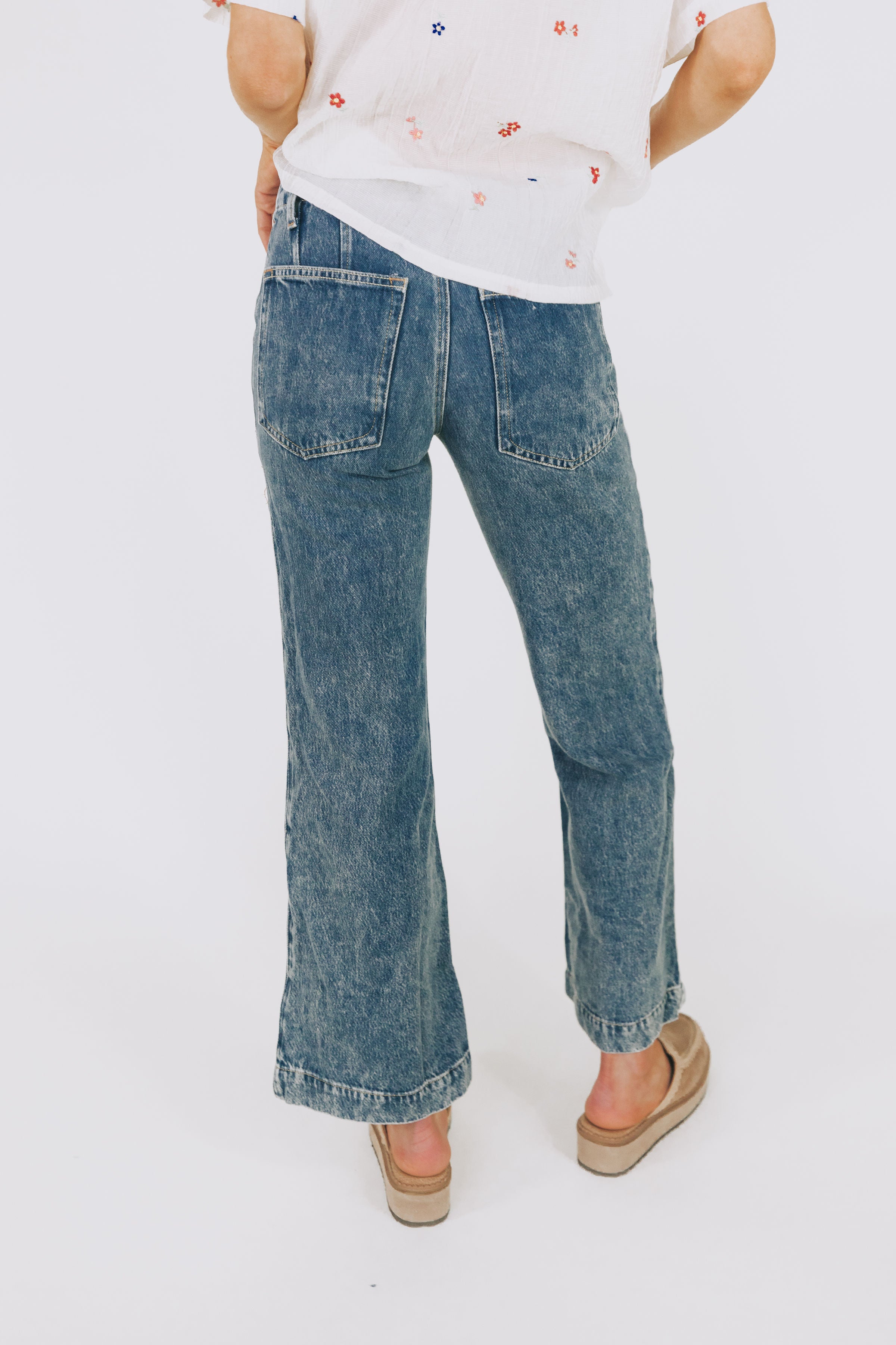 FREE PEOPLE - Golden Valley Mid-Rise Jeans