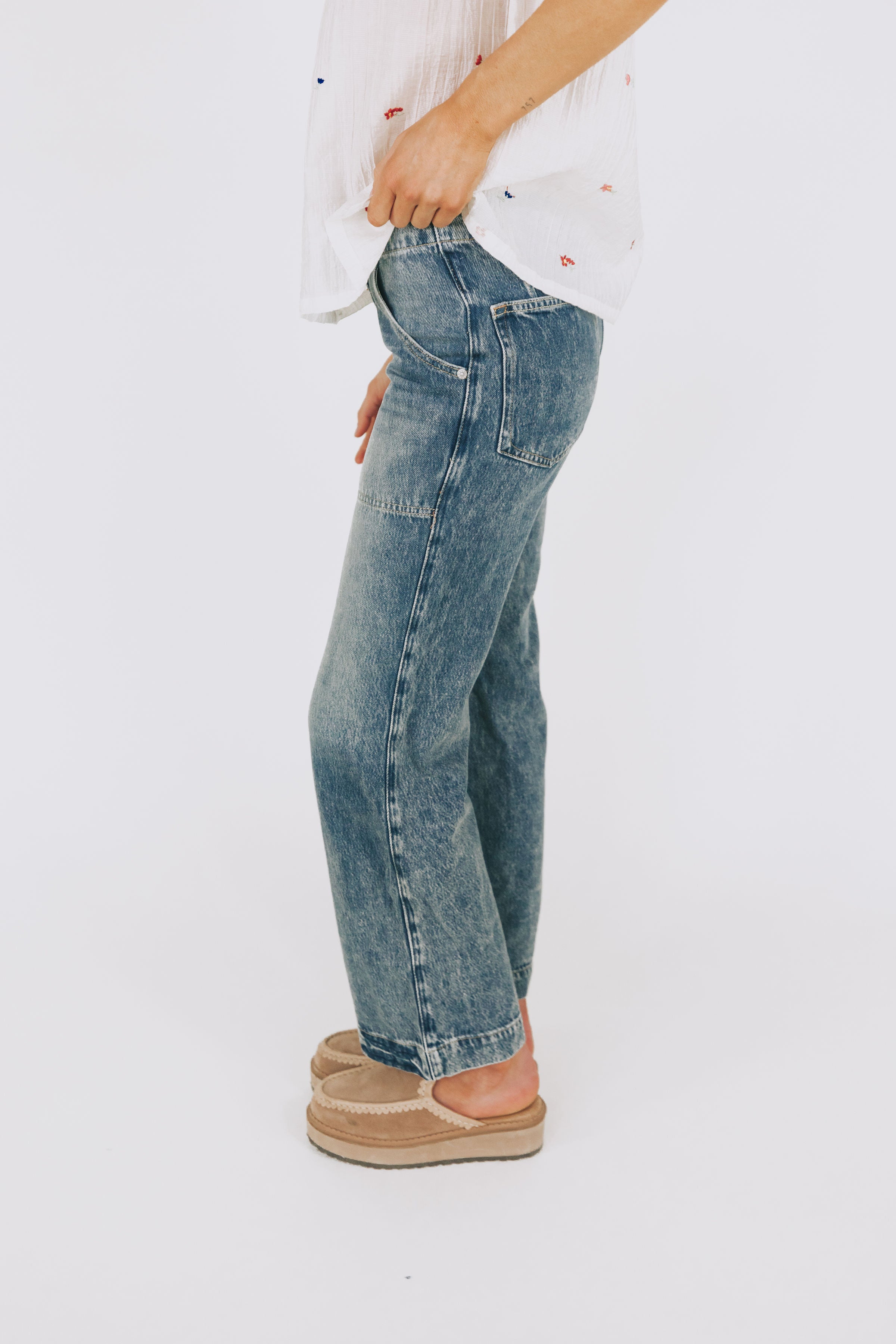 FREE PEOPLE - Golden Valley Mid-Rise Jeans