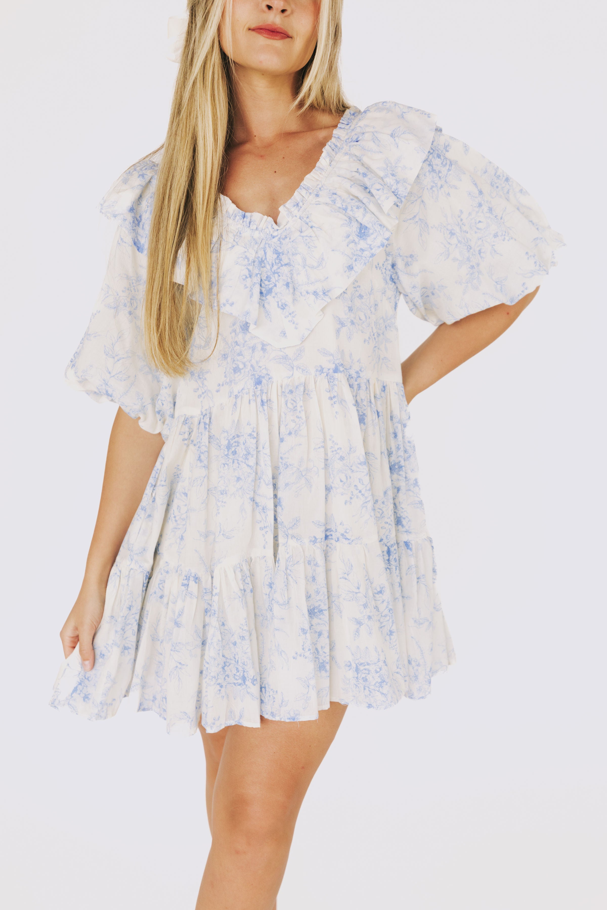 Baby Blue Blossoms Dress