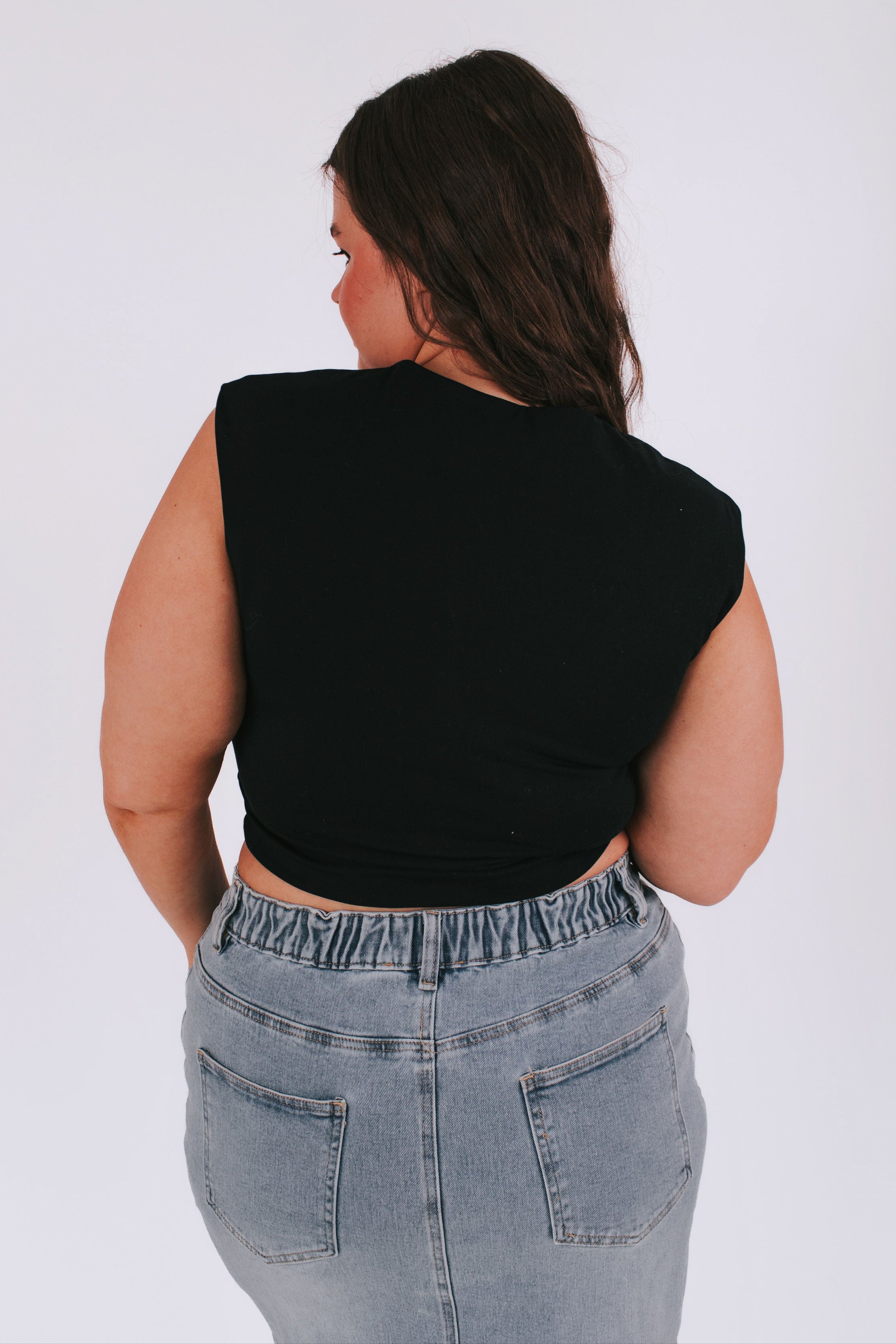 PLUS SIZE - Black Out Top