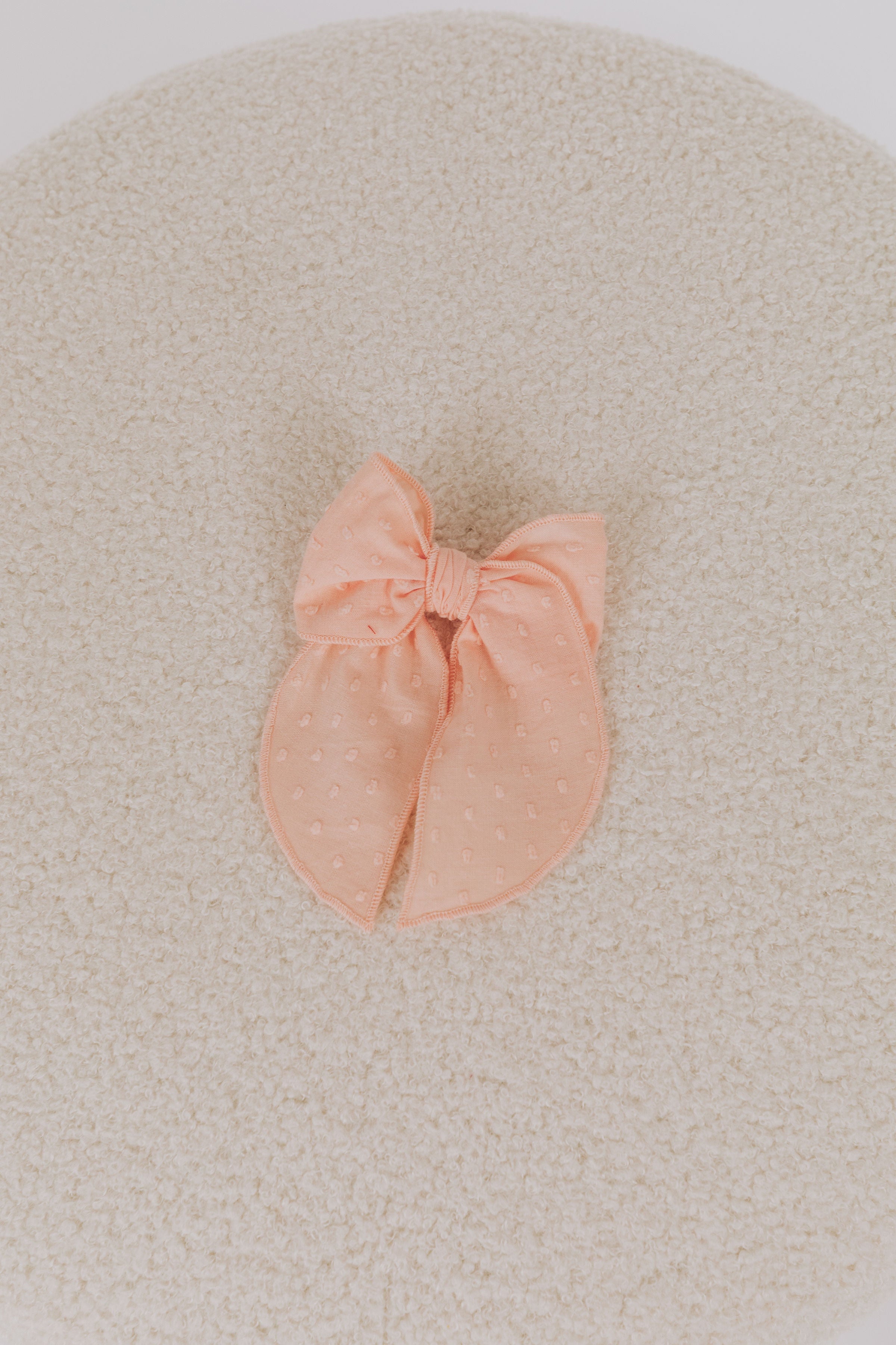 BABY BLING - POINTED BIG BELLE CLIP: Clipped Dot Tropical Peach 