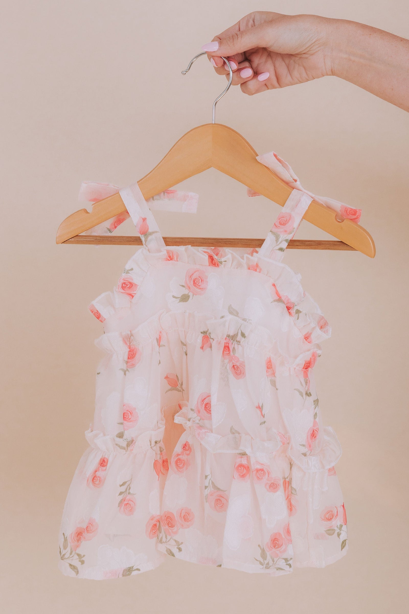 chinese dress ladies Light Pink Rose Baby Dress 12M main image 1