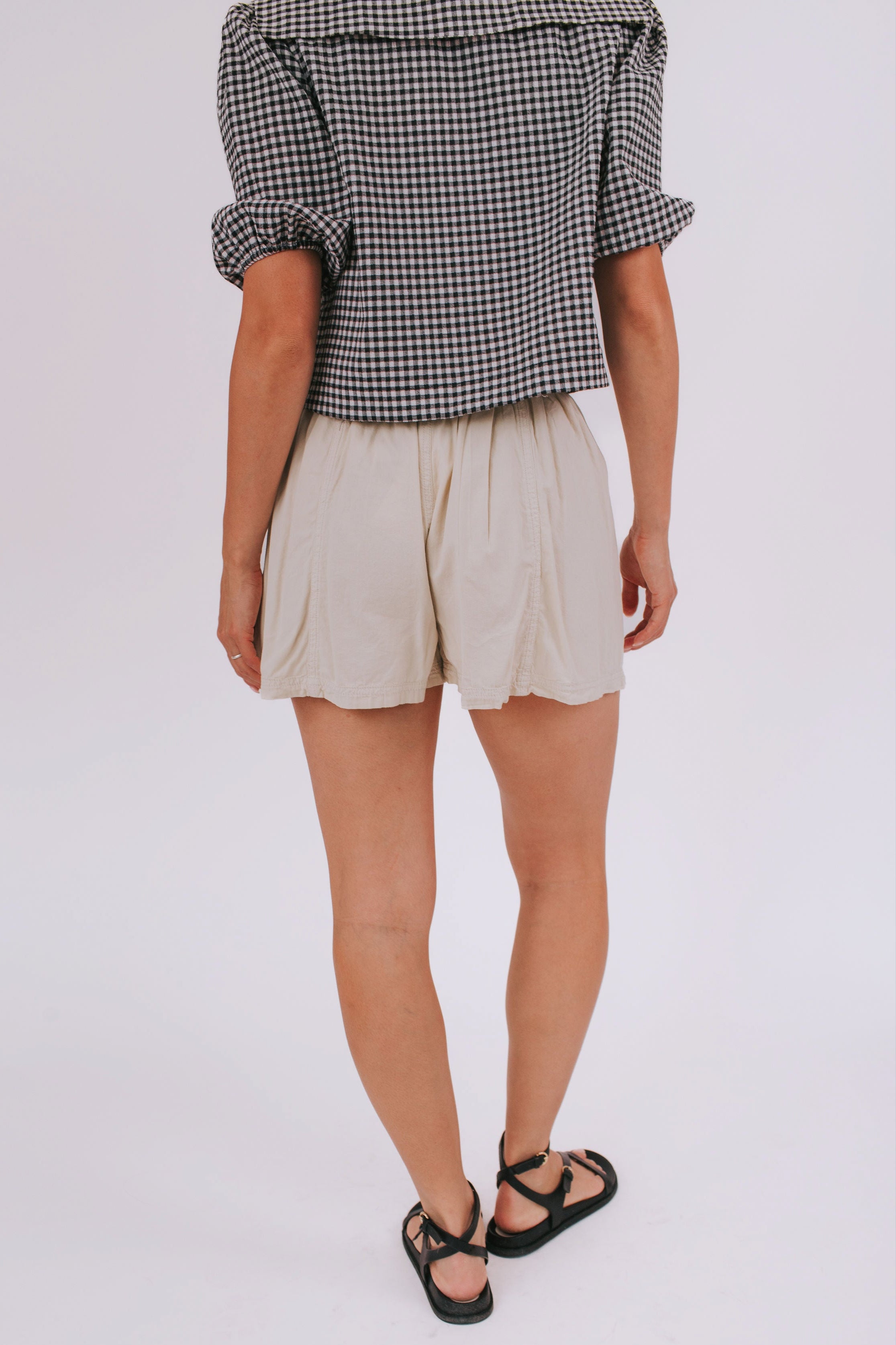 FREE PEOPLE - Get Free Poplin Pull On Shorts