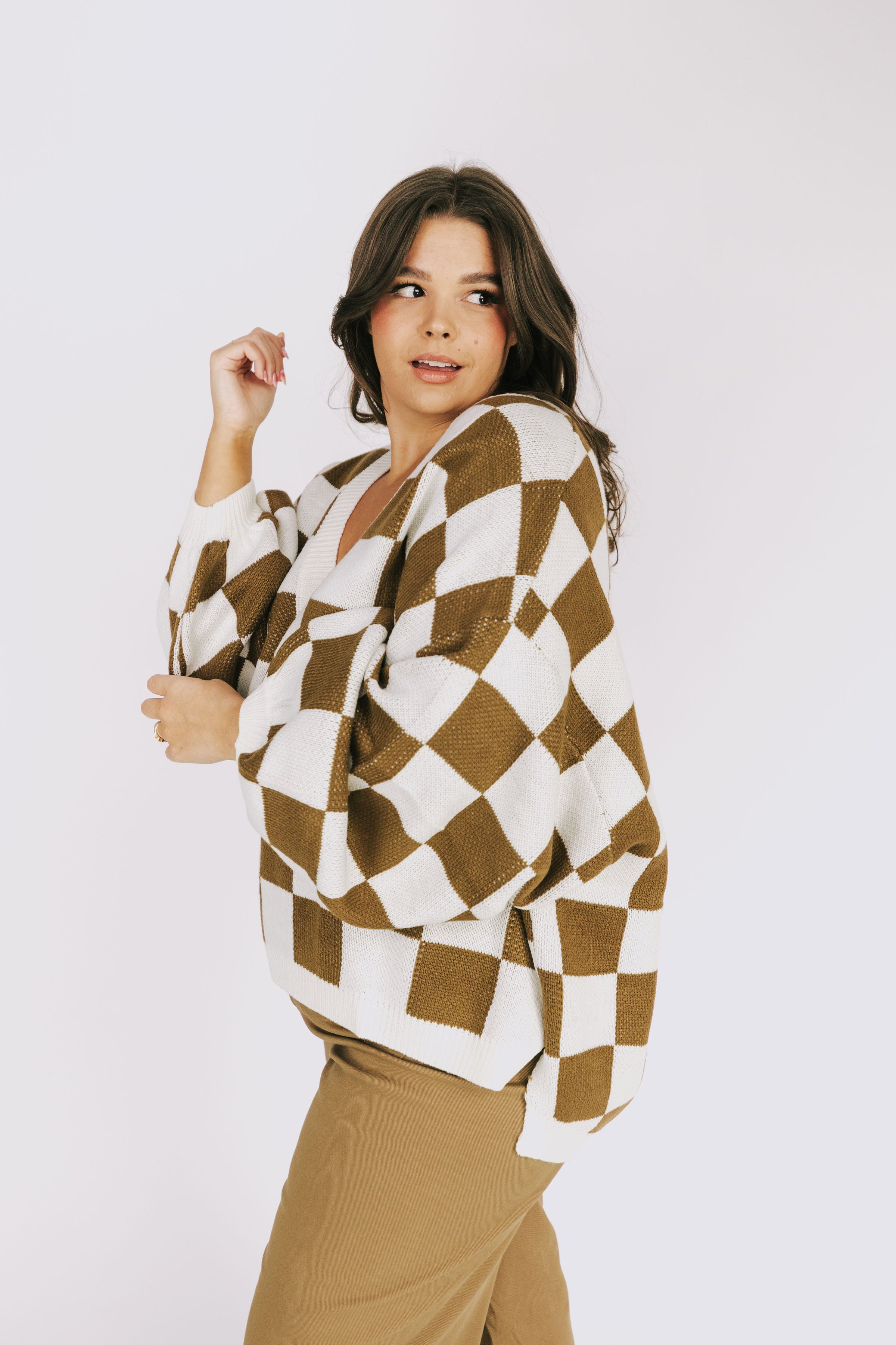 PLUS SIZE - On The Grid Sweater