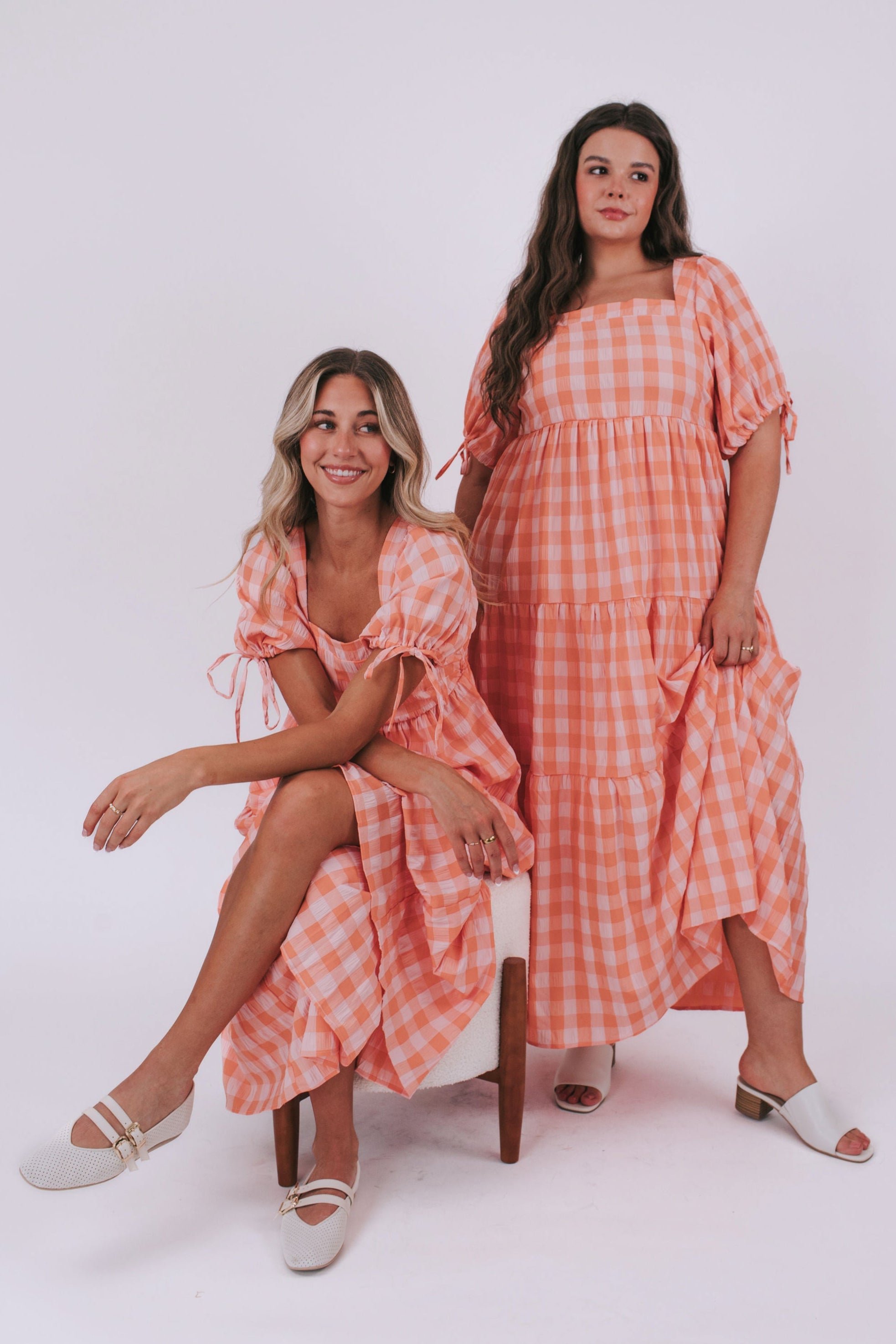 PLUS SIZE - Country Peach Dress