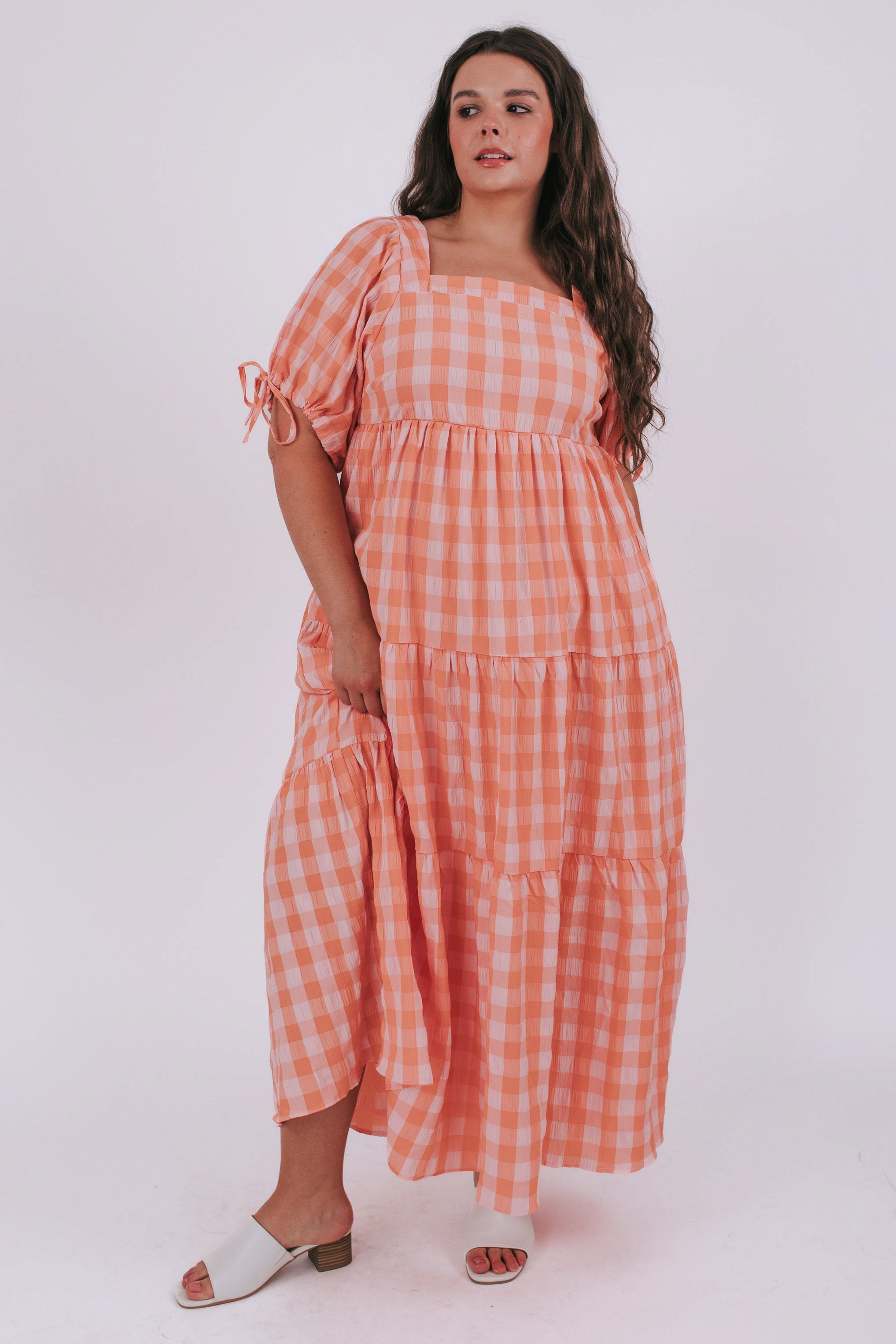 PLUS SIZE - Country Peach Dress