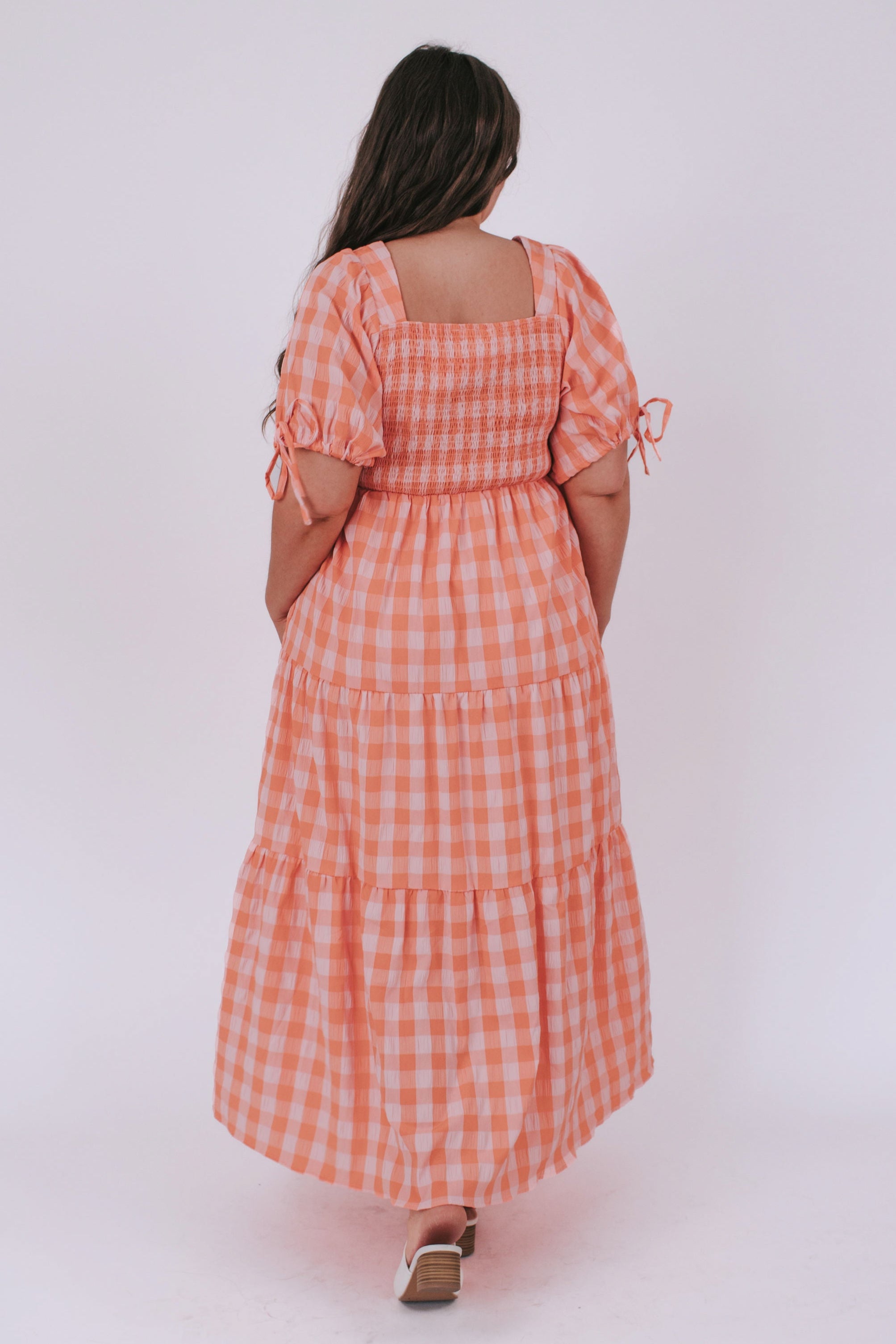PLUS SIZE - Country Peach Dress