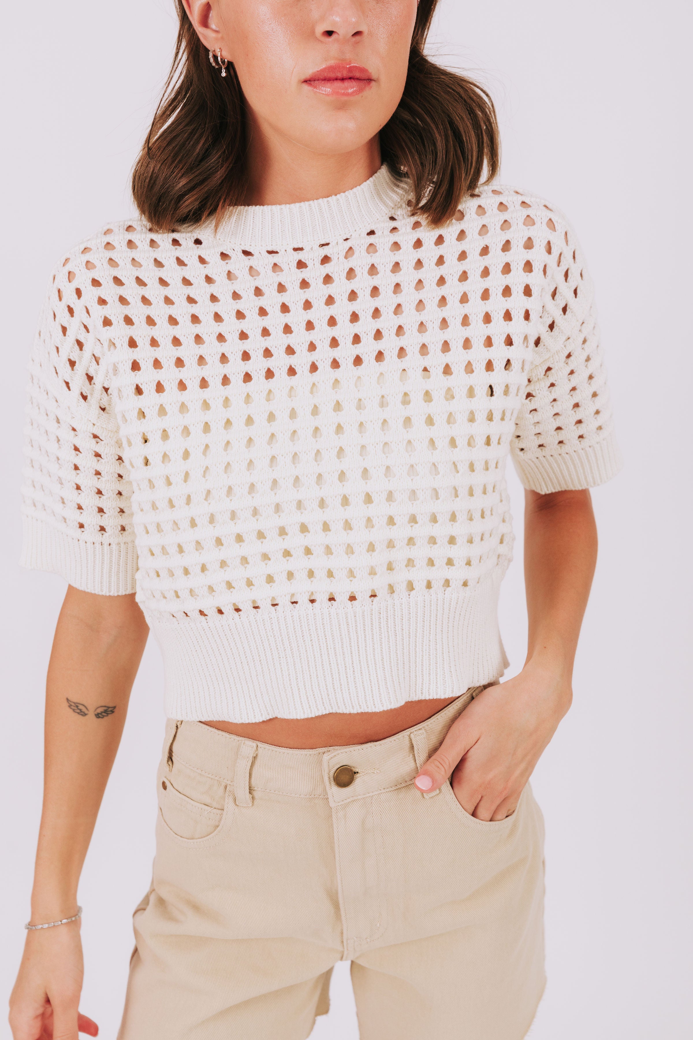 Pearly Threads Top