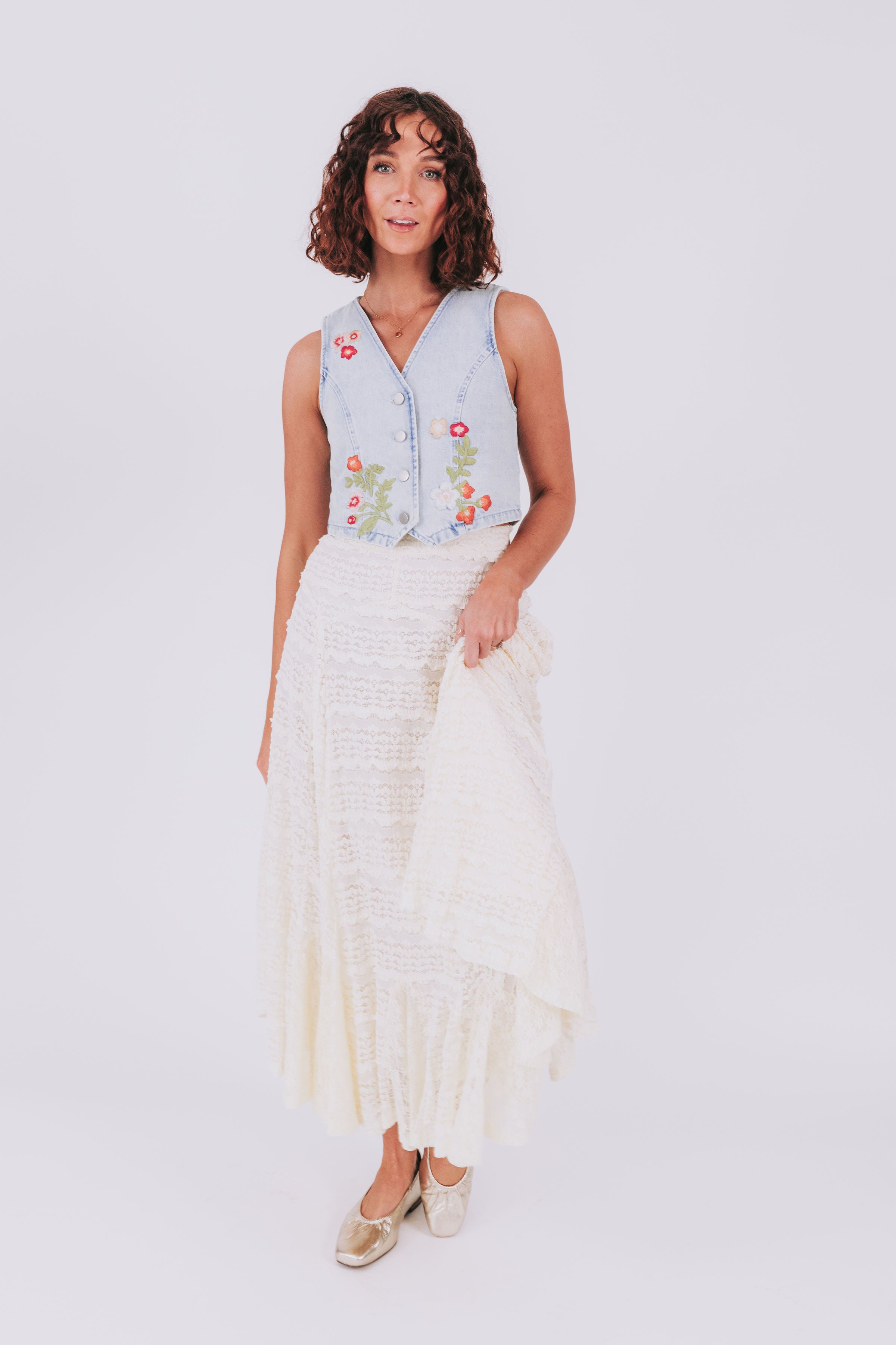 Touch Of Spring Vest - 2 Colors!