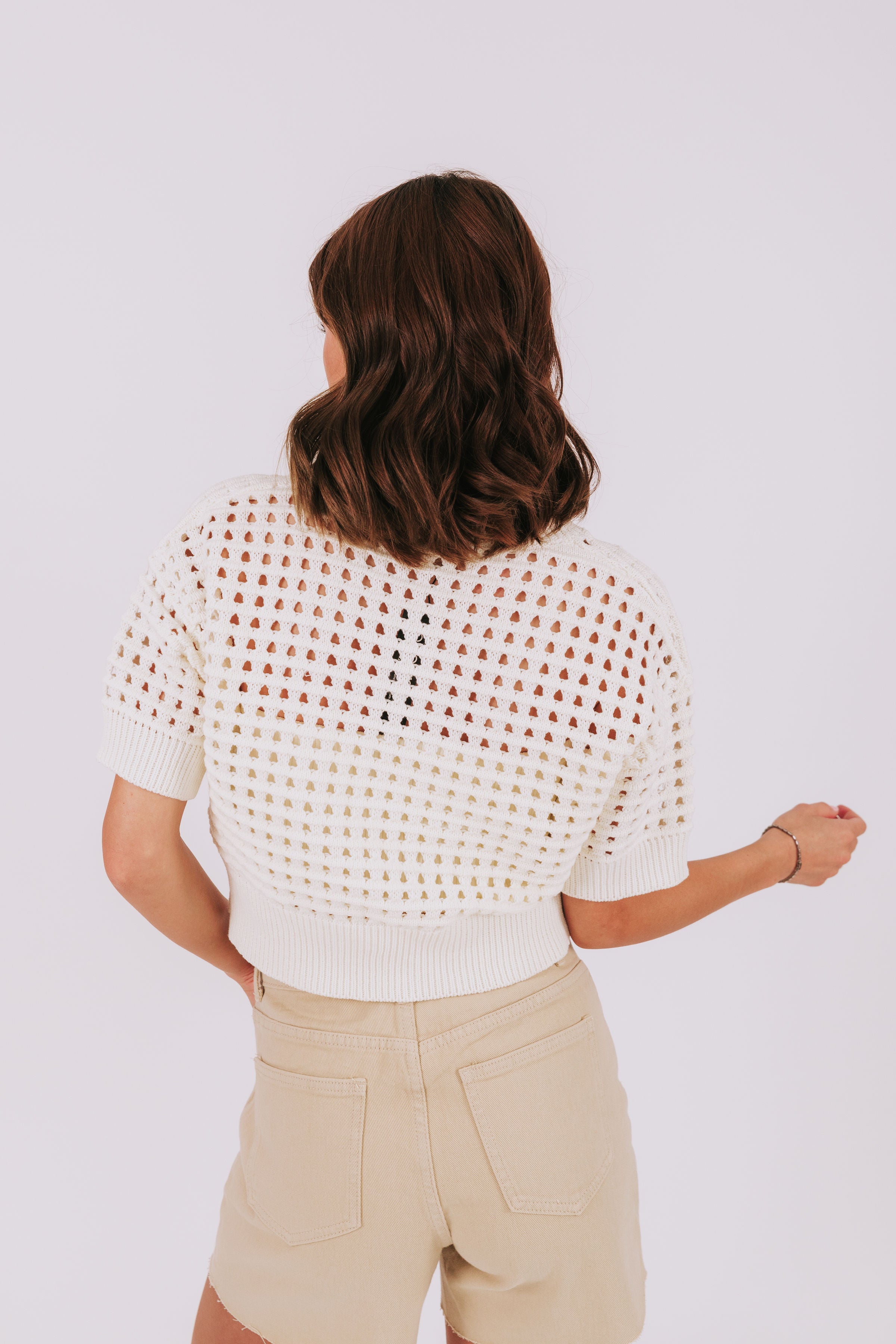 Pearly Threads Top