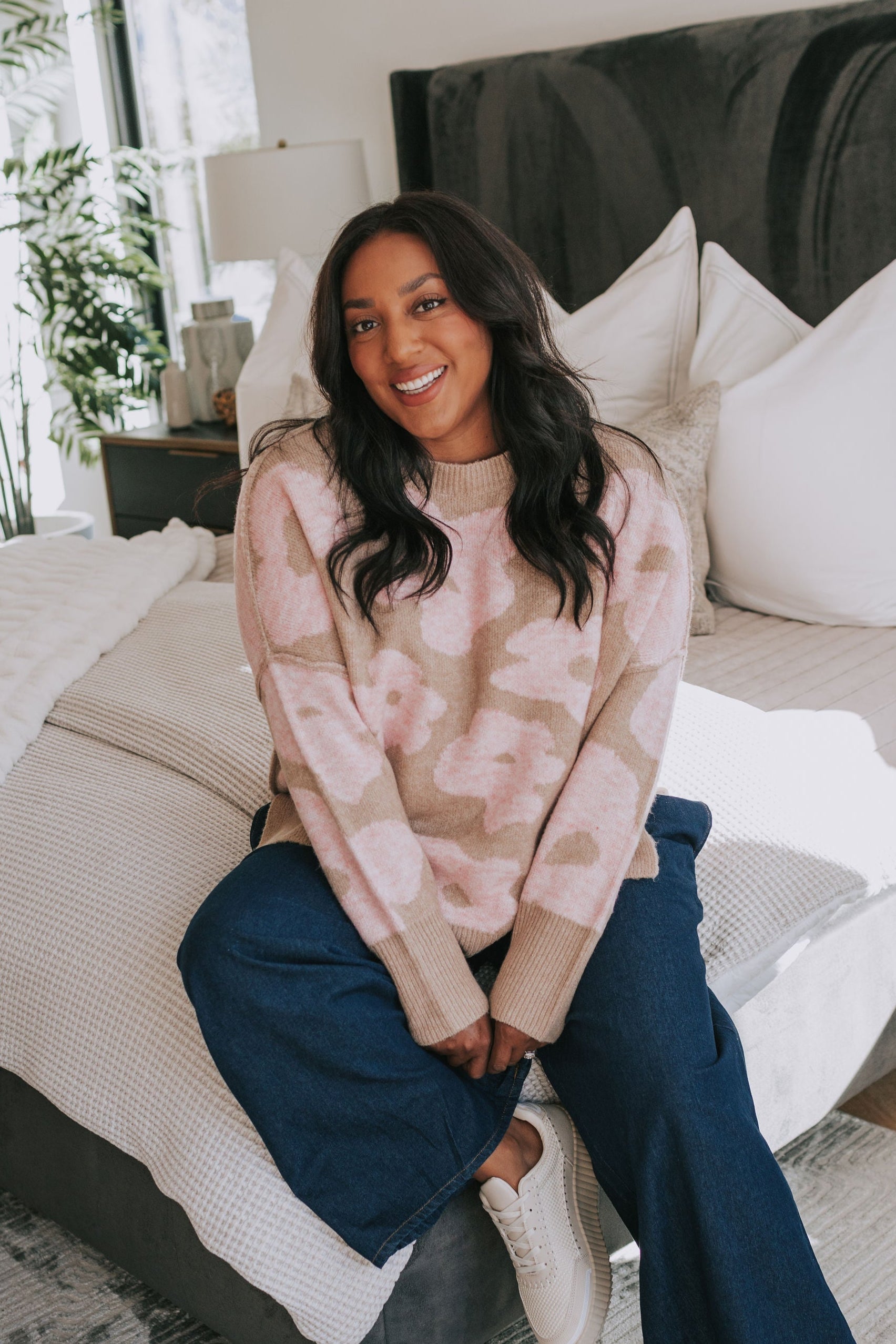 PLUS SIZE - Keep It Rosy Sweater