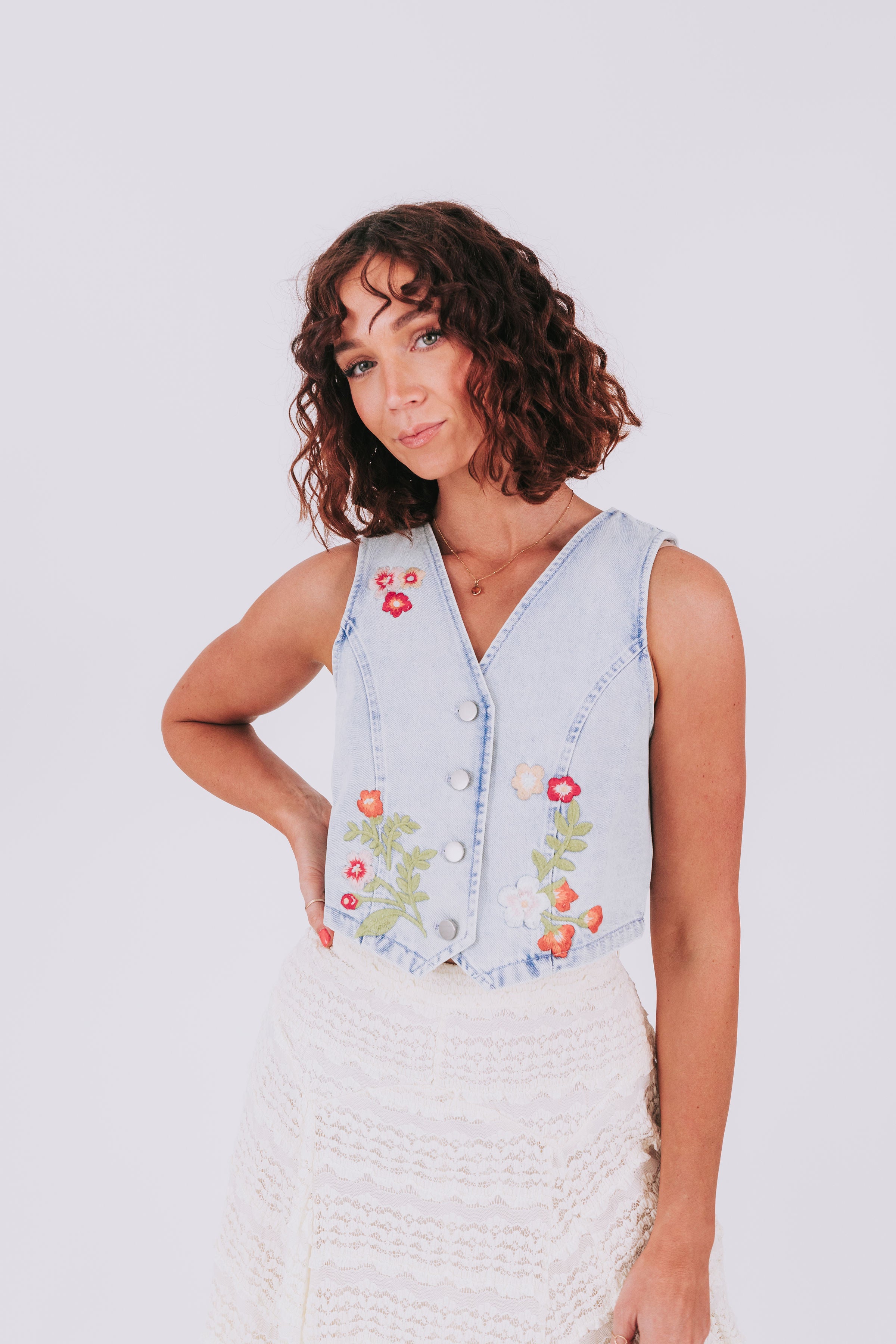 Touch Of Spring Vest - 2 Colors!