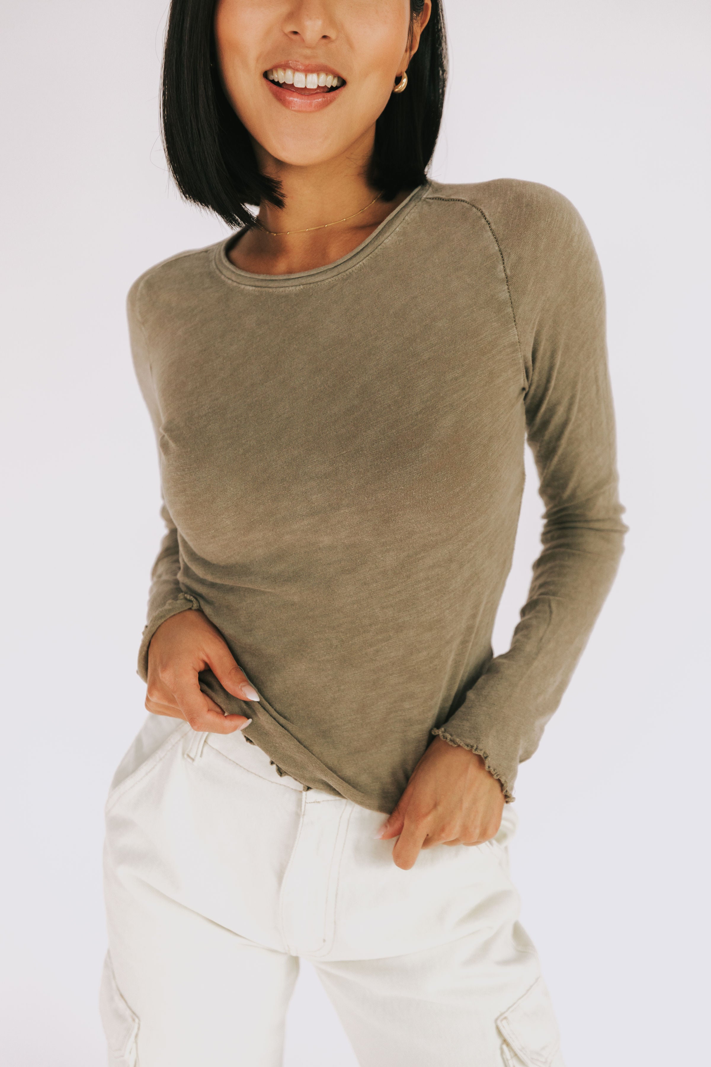 FREE PEOPLE - Be My Baby Top Long Sleeve