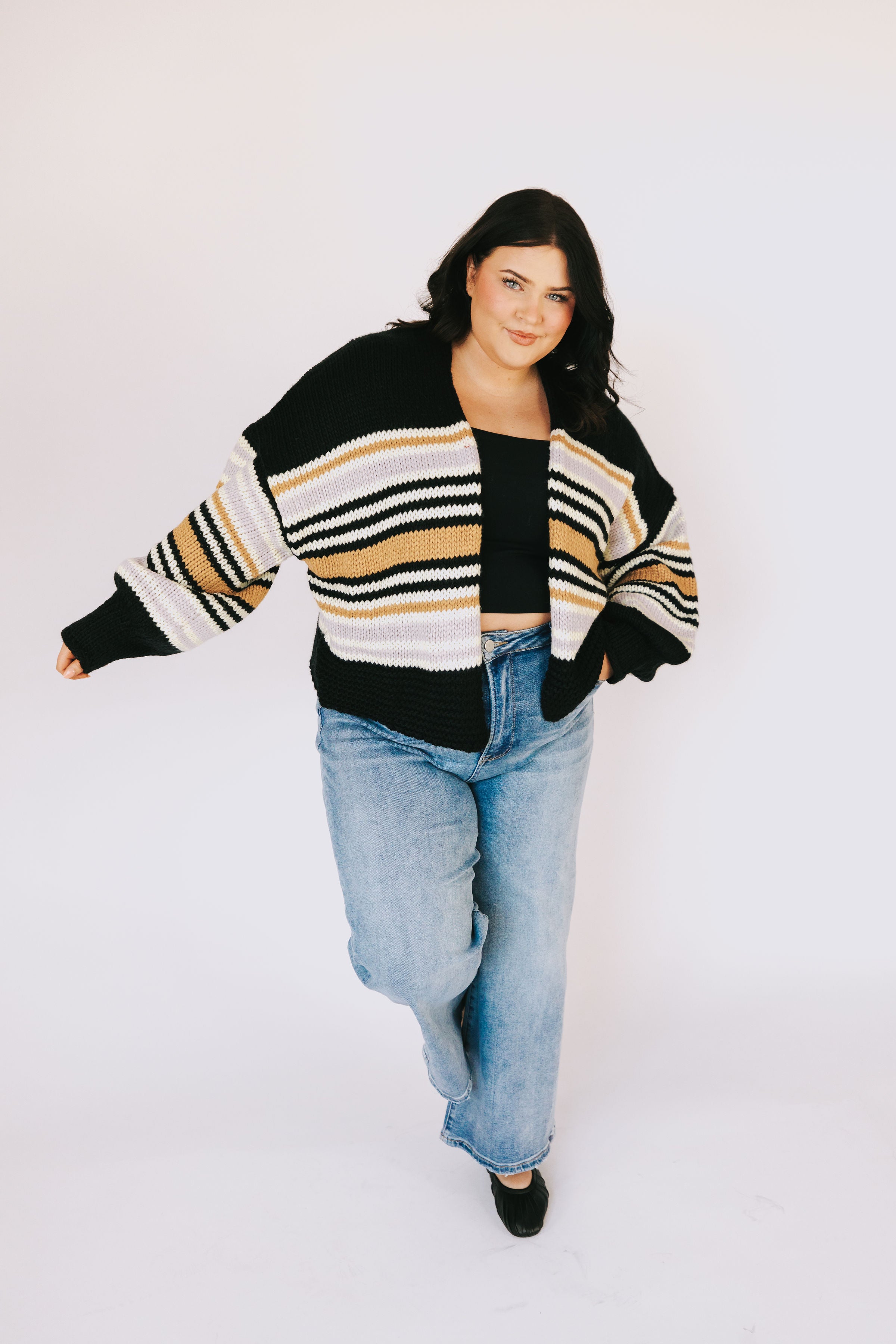 PLUS SIZE - Two Faced Cardigan