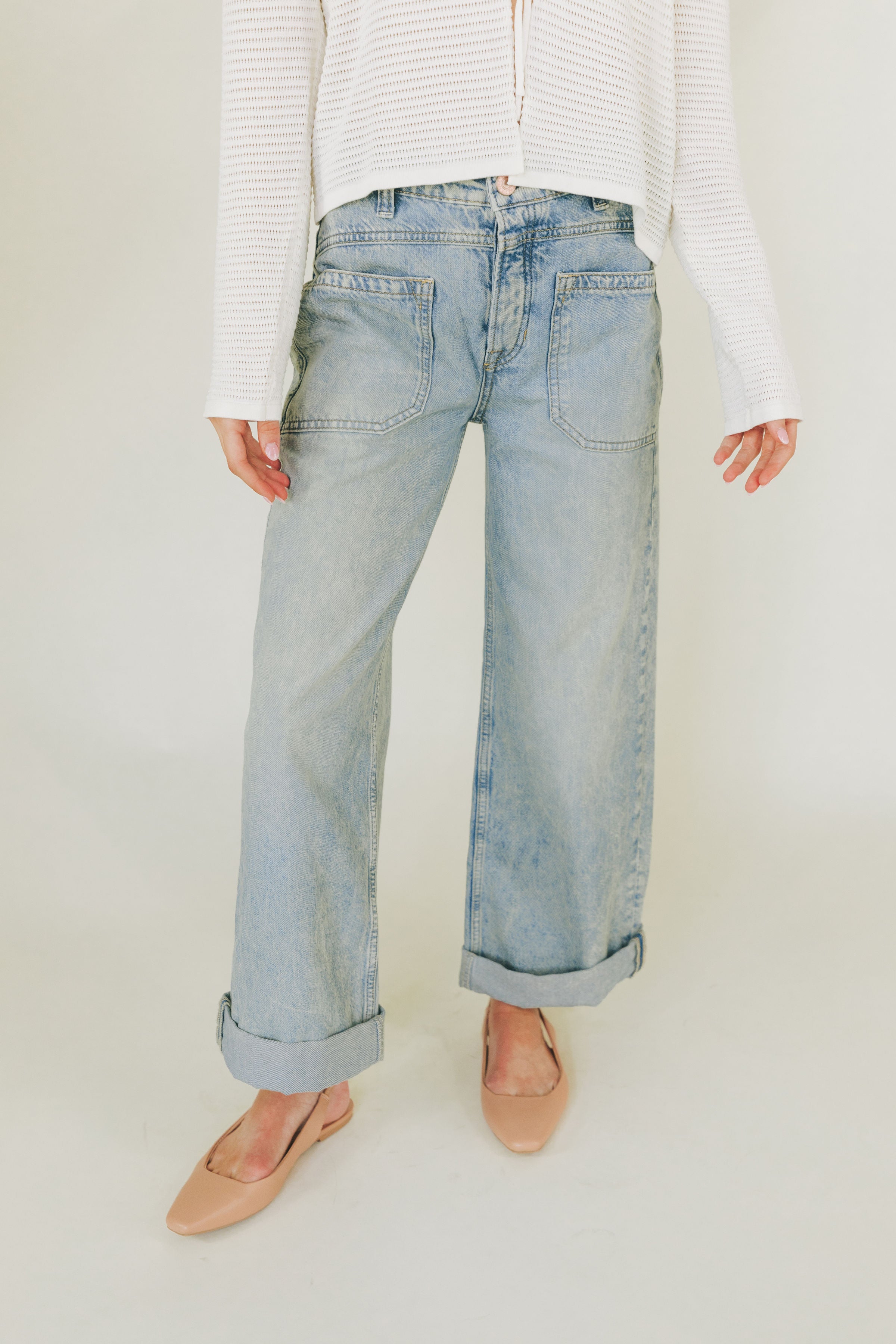 FREE PEOPLE - Palmer Cuffed Jeans - 2 Colors