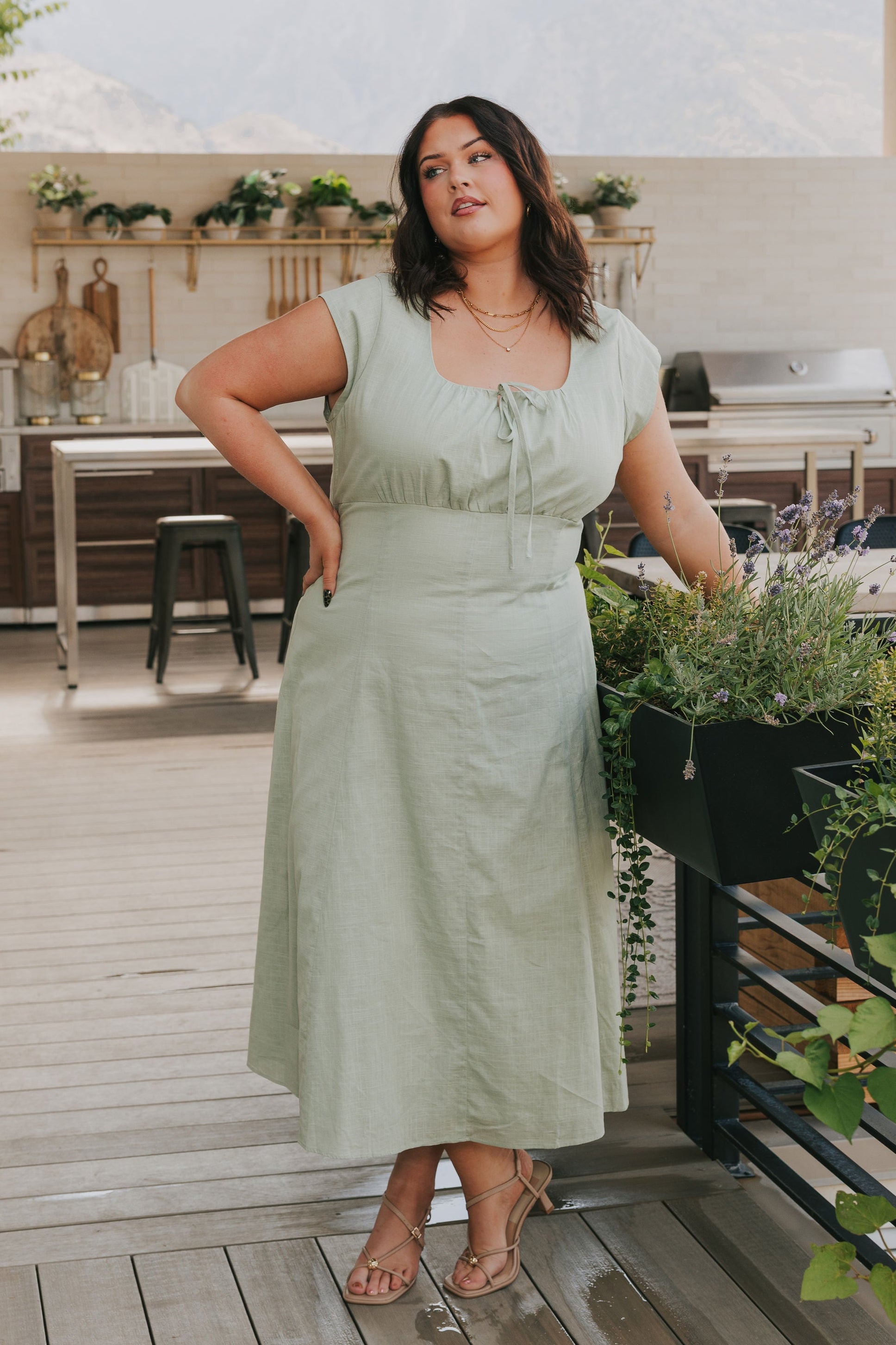plus size dress shops Tomyris Evening in Black Flowing lines define its A LaDivine Plus Size Long Formal
