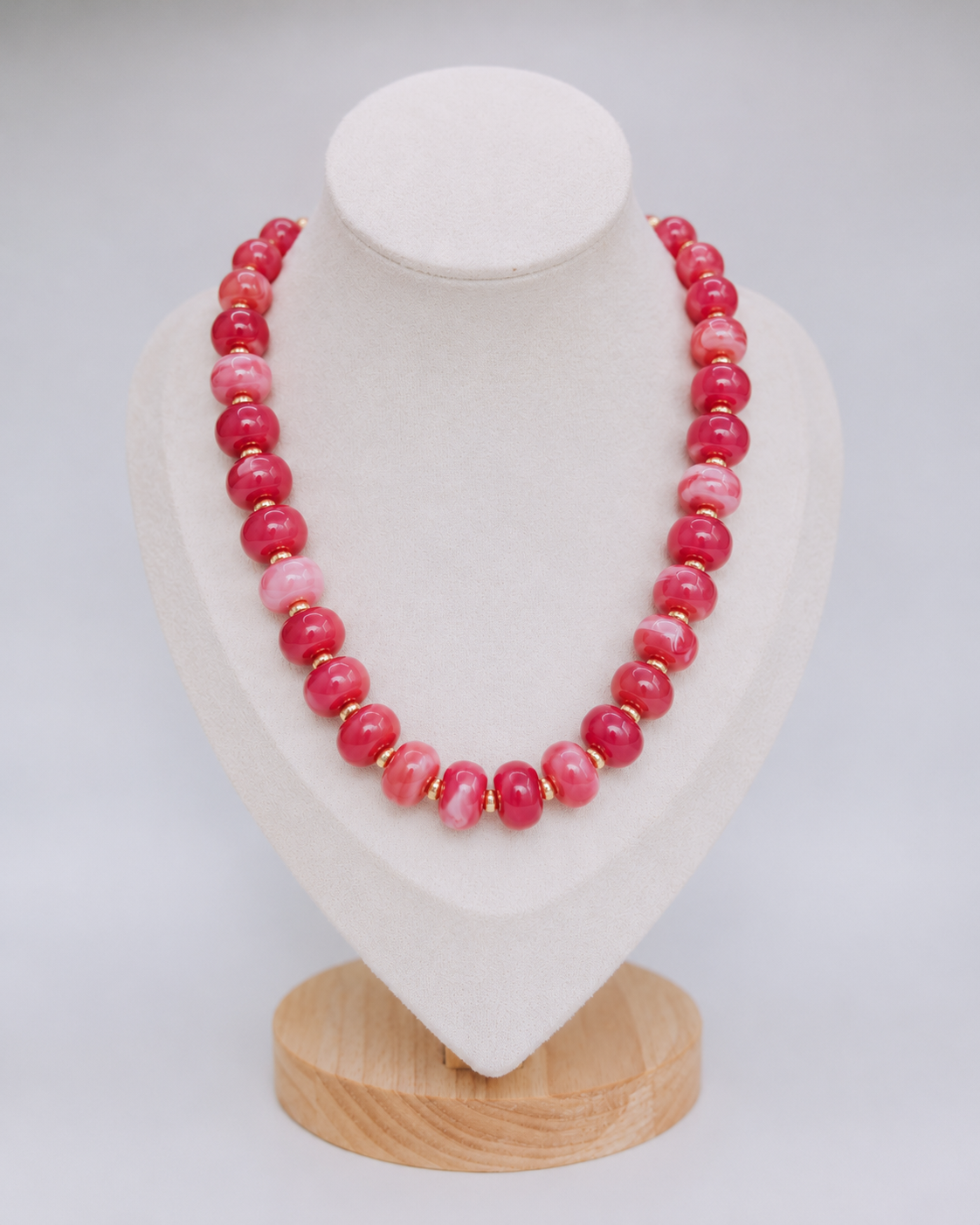 Pink Champagne Beaded Necklace
