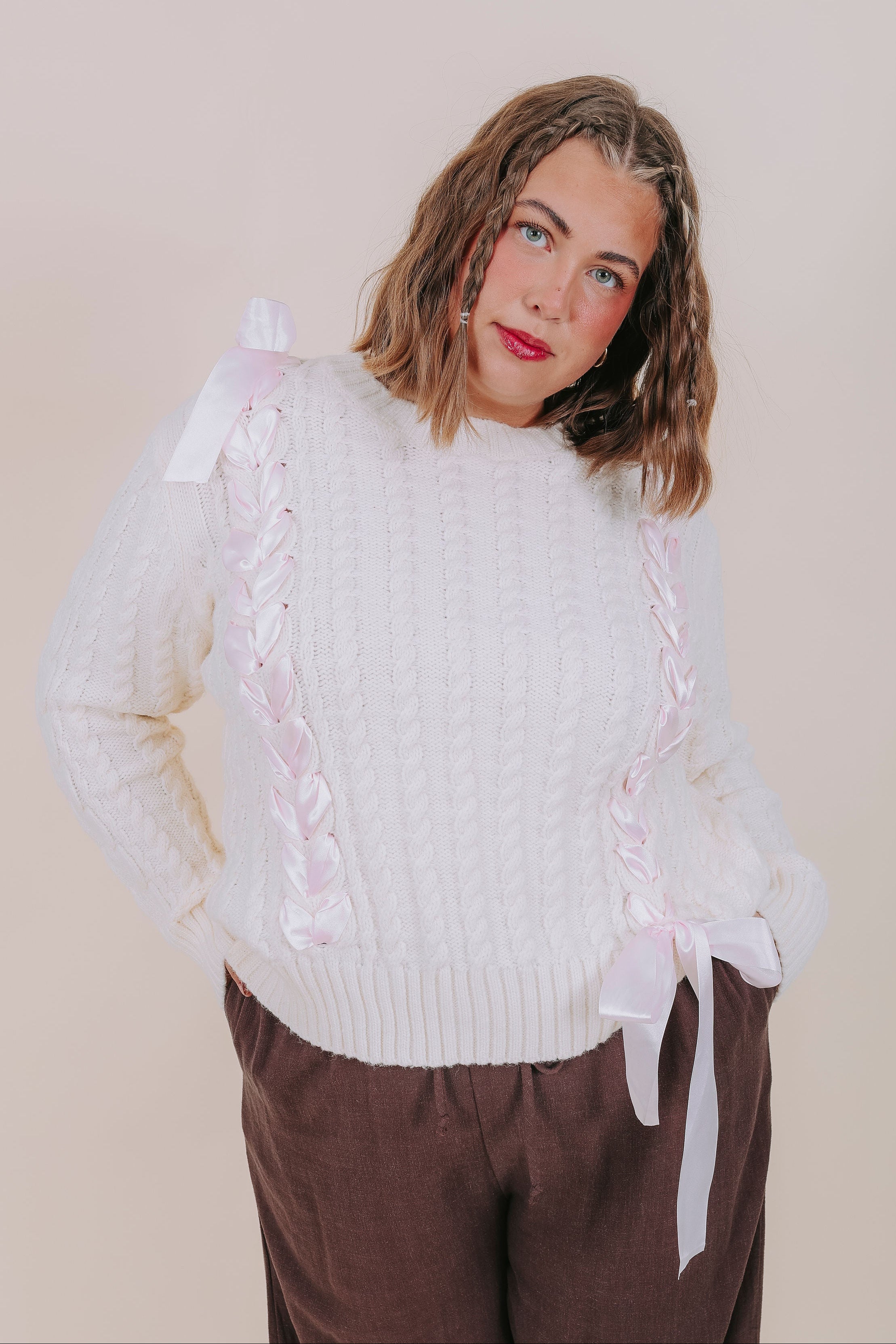 PLUS SIZE - Make Me Nervous Sweater