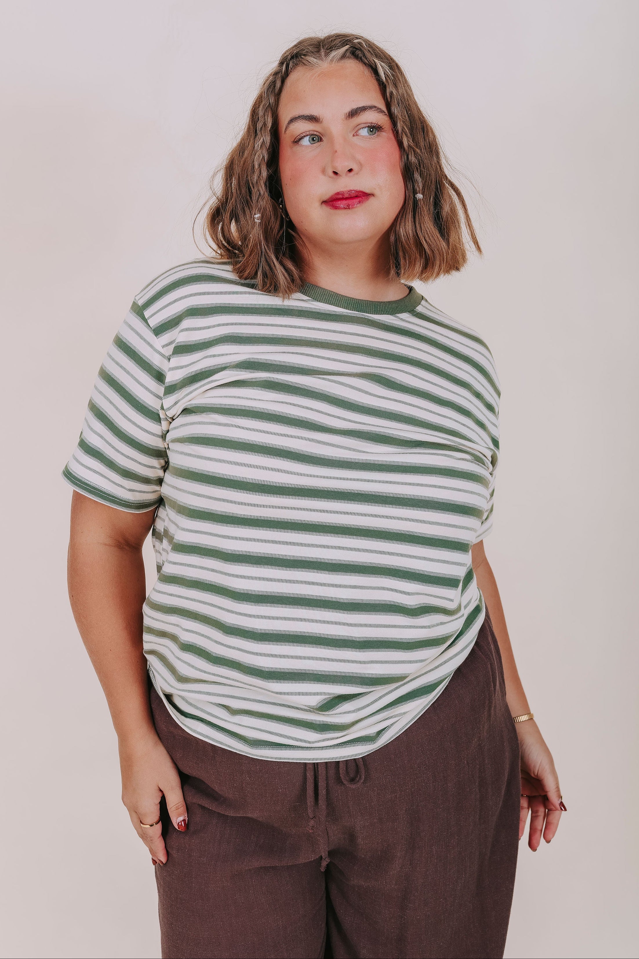 PLUS SIZE - Everyday Stripe Top