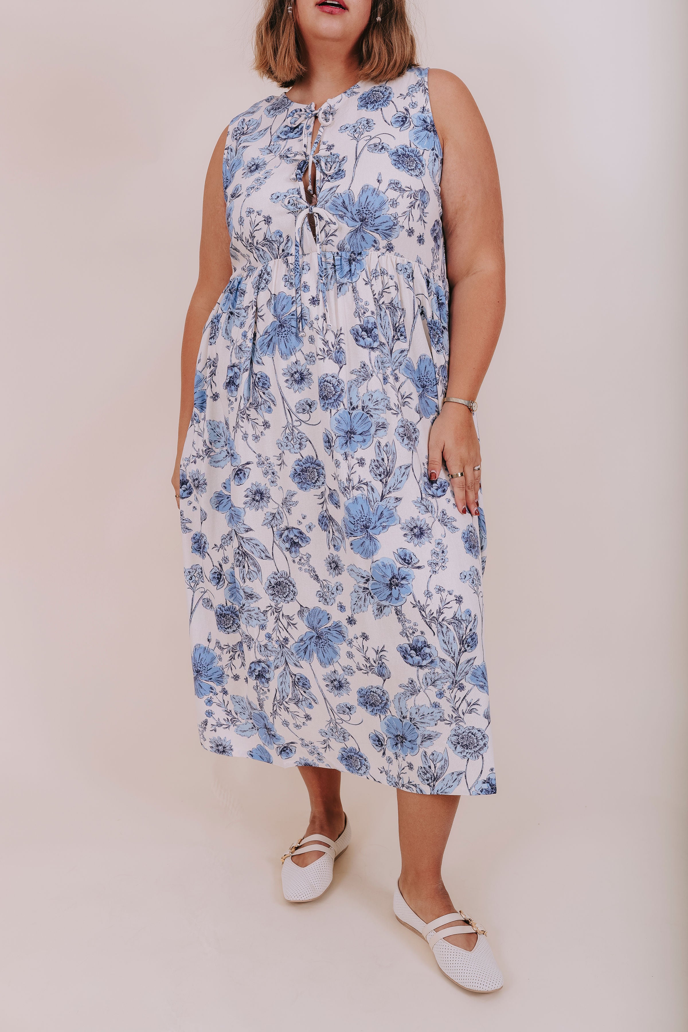 lane bryant formal dresses plus size Beige Lace V-Neck Dress | Feminine Flair main image 1