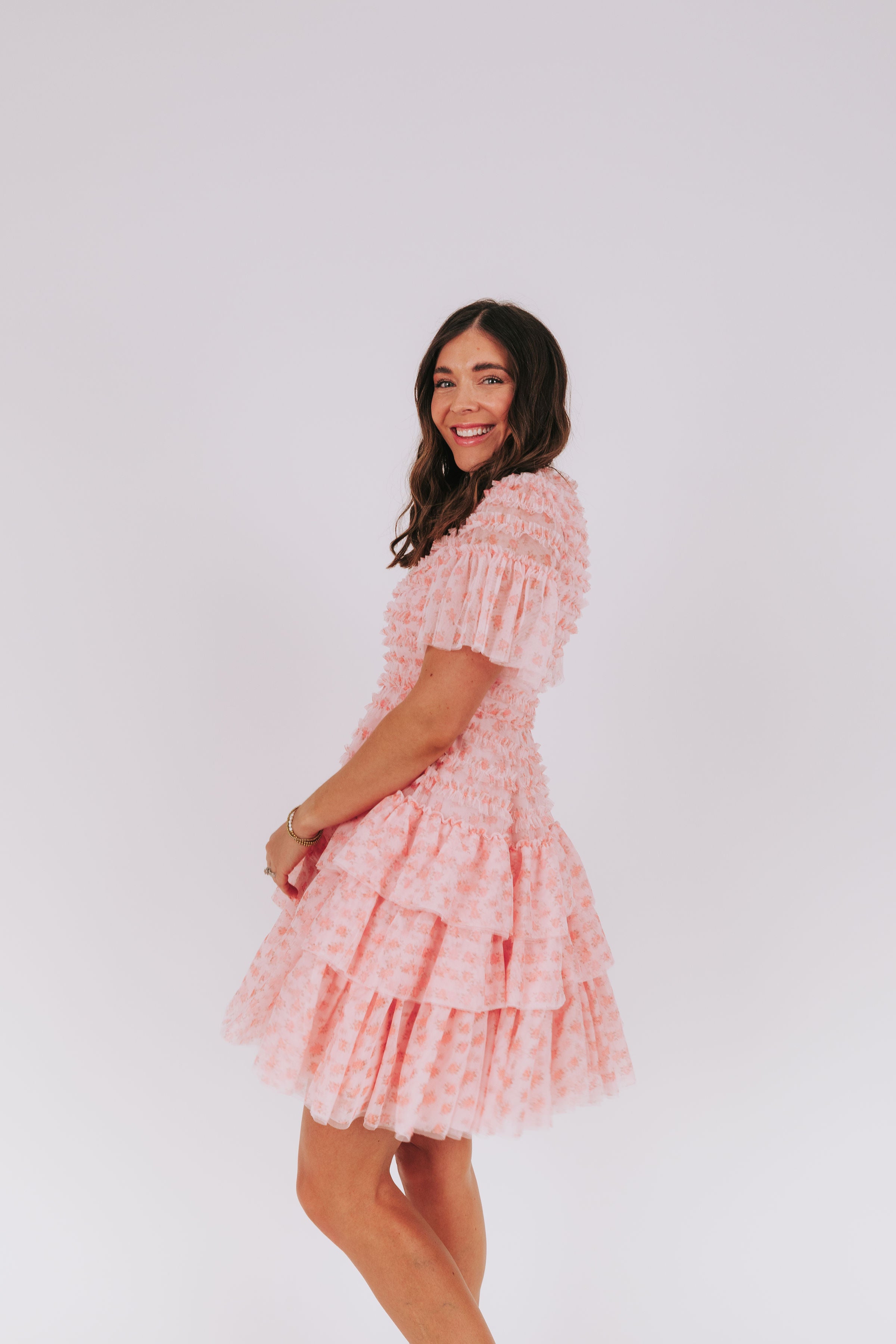 EXCLUSIVE - Cherry Blossom Ripple Dress