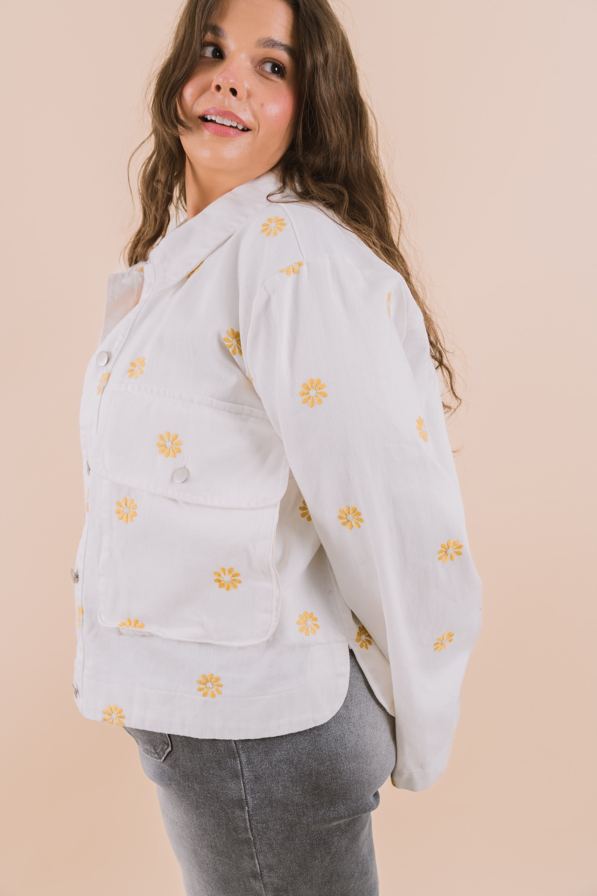 PLUS SIZE - Learn To Fly Denim Jacket