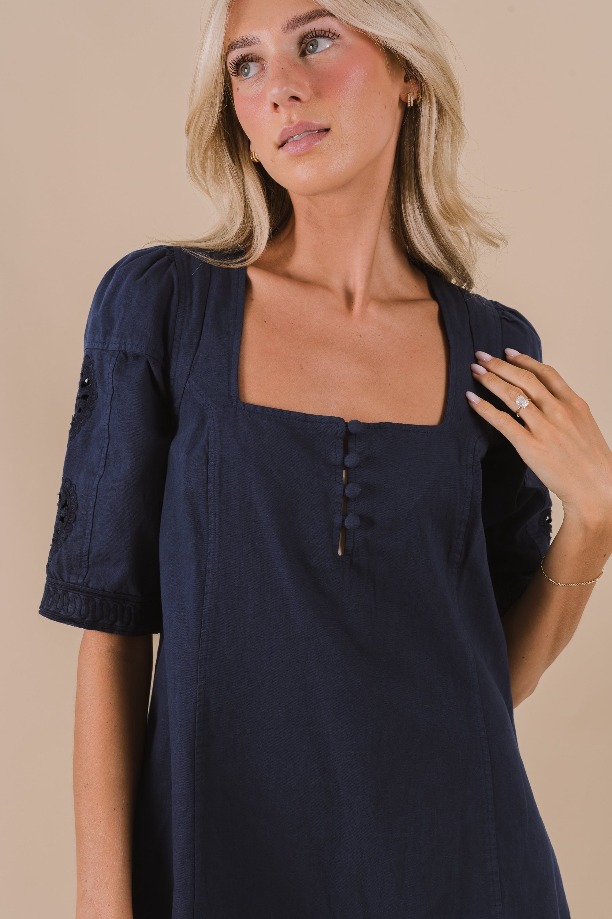 FREE PEOPLE - Bali Hazel Hearts Mini Dress