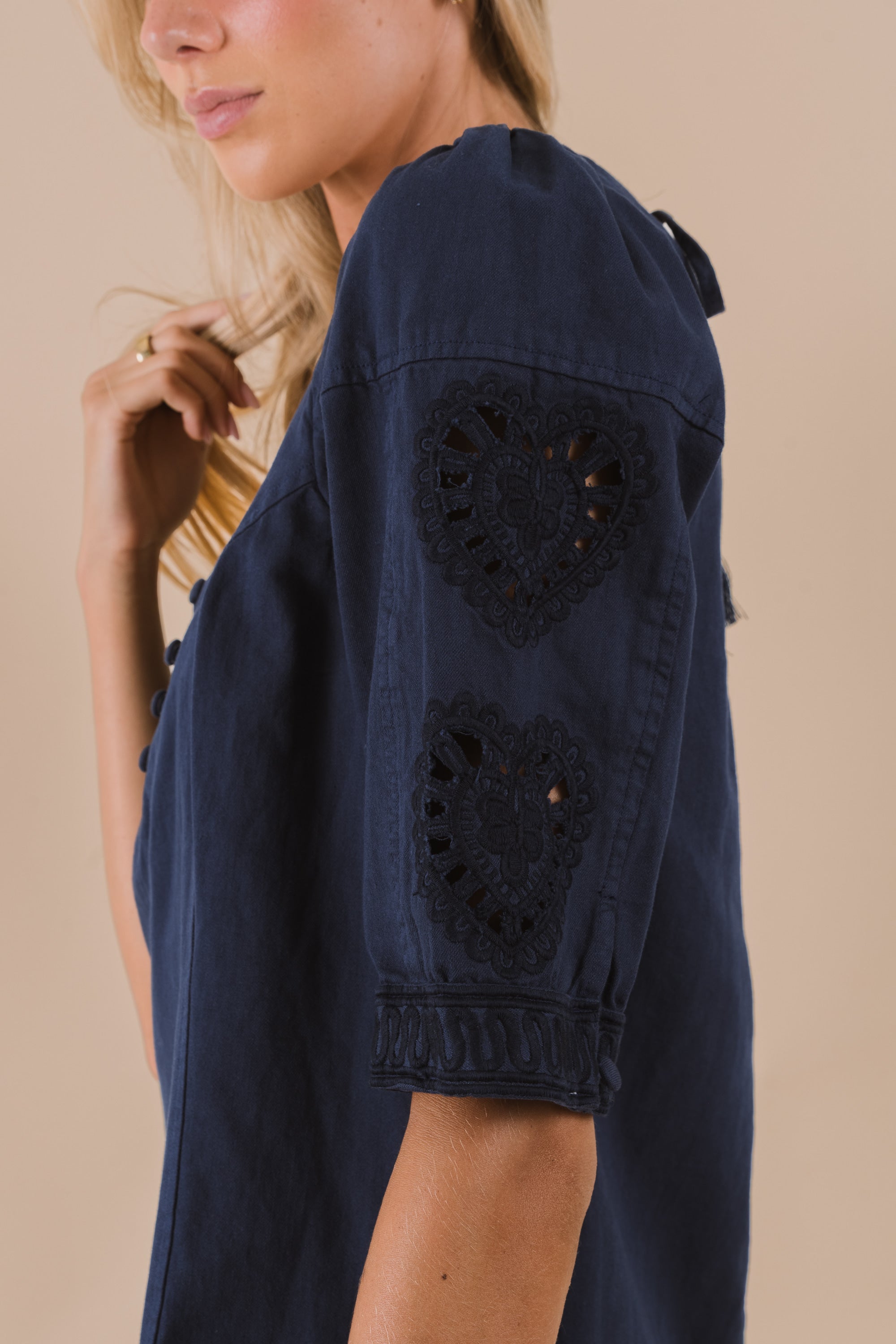 FREE PEOPLE - Bali Hazel Hearts Mini Dress