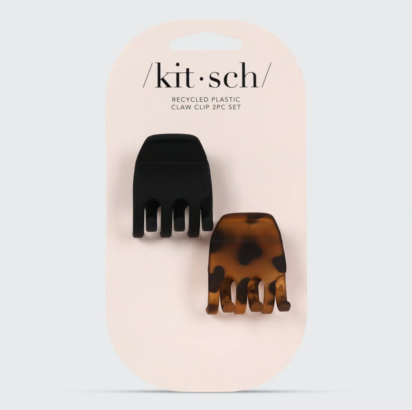 KITSCH -Eco-Friendly Medium Claw Clips 2pc Set - Black 