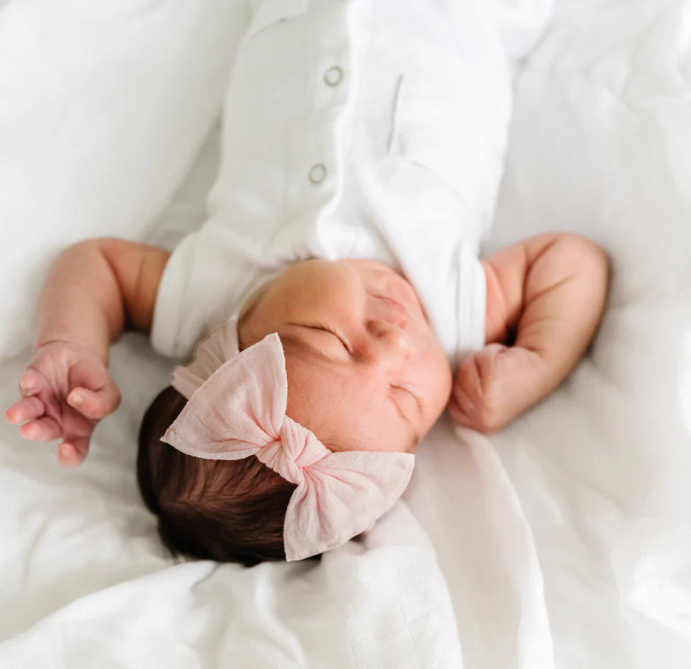 BABY BLING - Itty Bitty Knot Small Soft Nylon Bow Headband