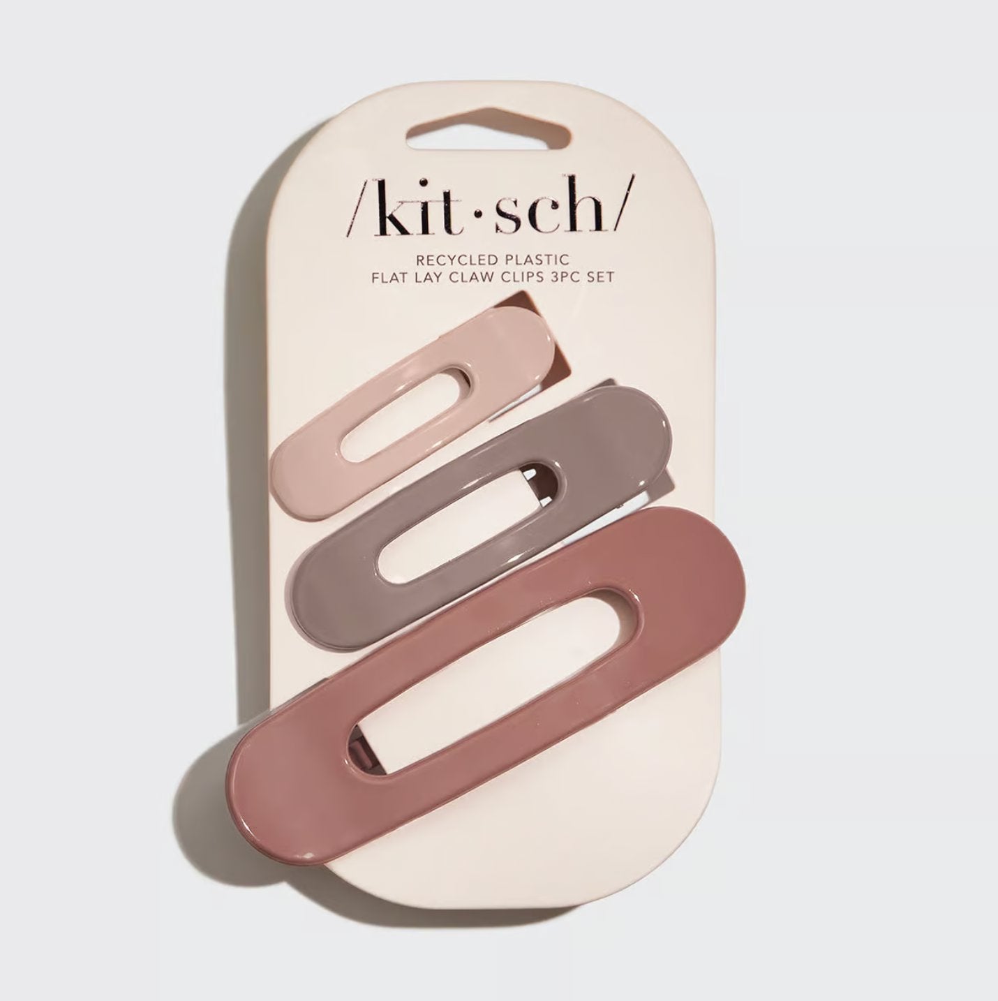 KITSCH - Flat Lay Claw Clip 3pc Flat - Terracotta 