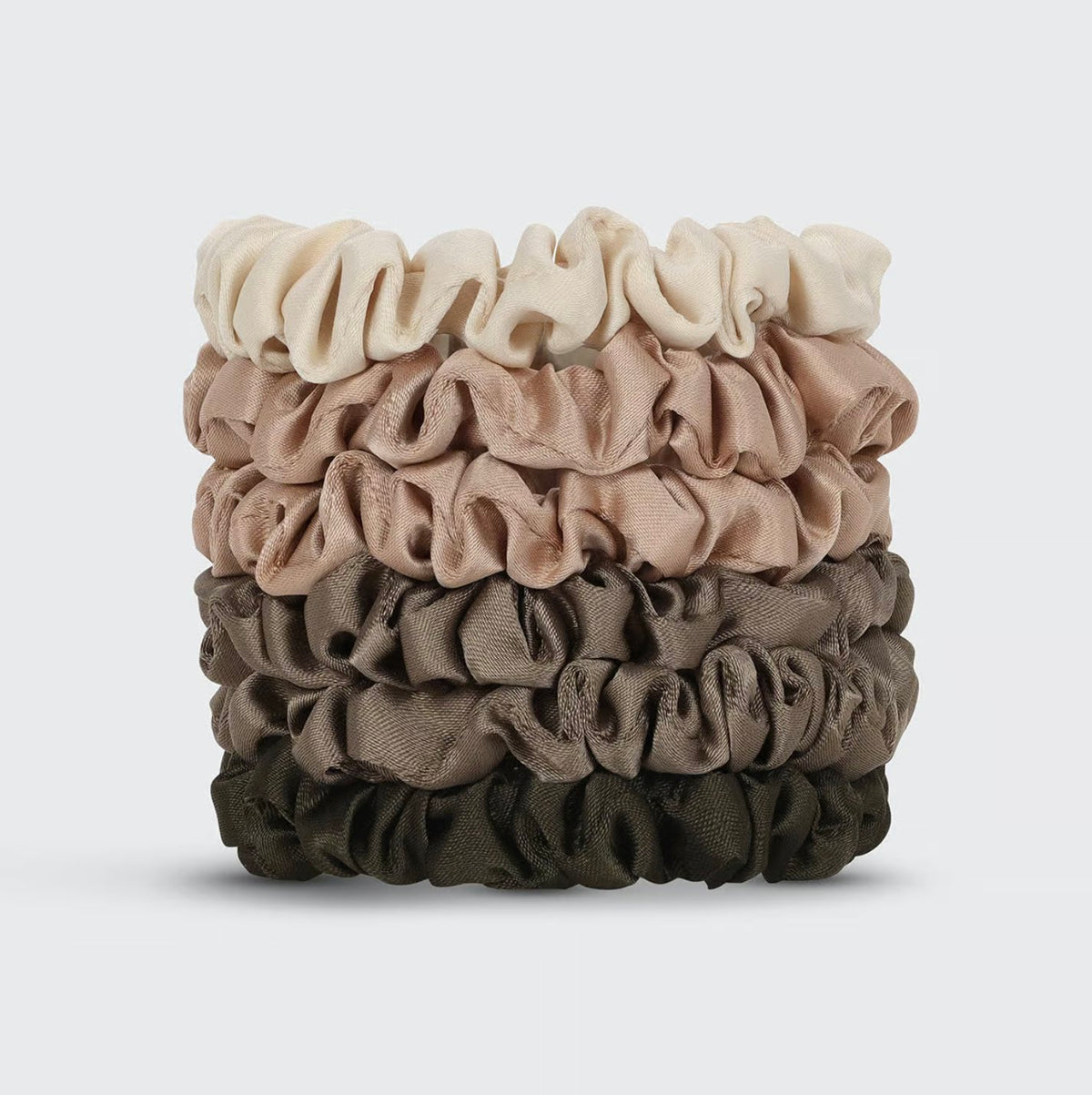 KITSCH - Ultra Petite Satin Scrunchies 6pc 