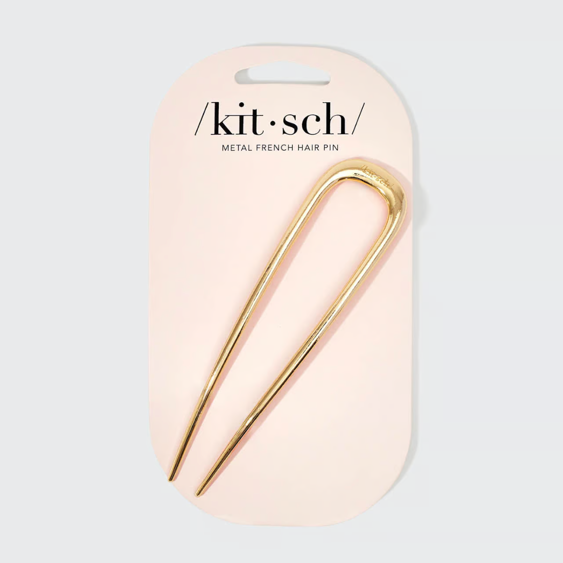 KITSCH - Metal Enamel French Hair Pin - Gold
