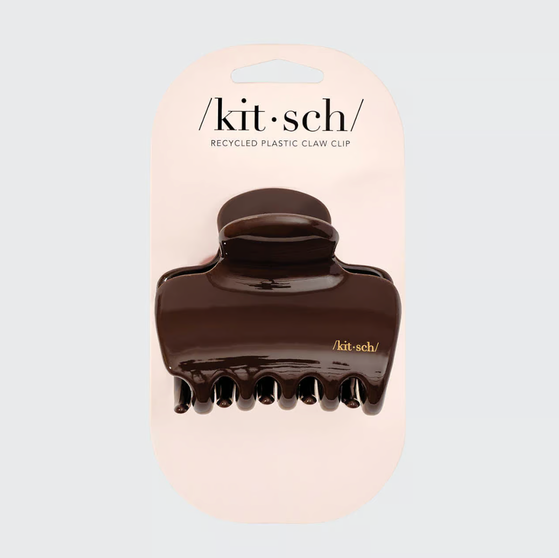KITSCH - Recycled Plastic Puffy Cloud Clip - Chocolate