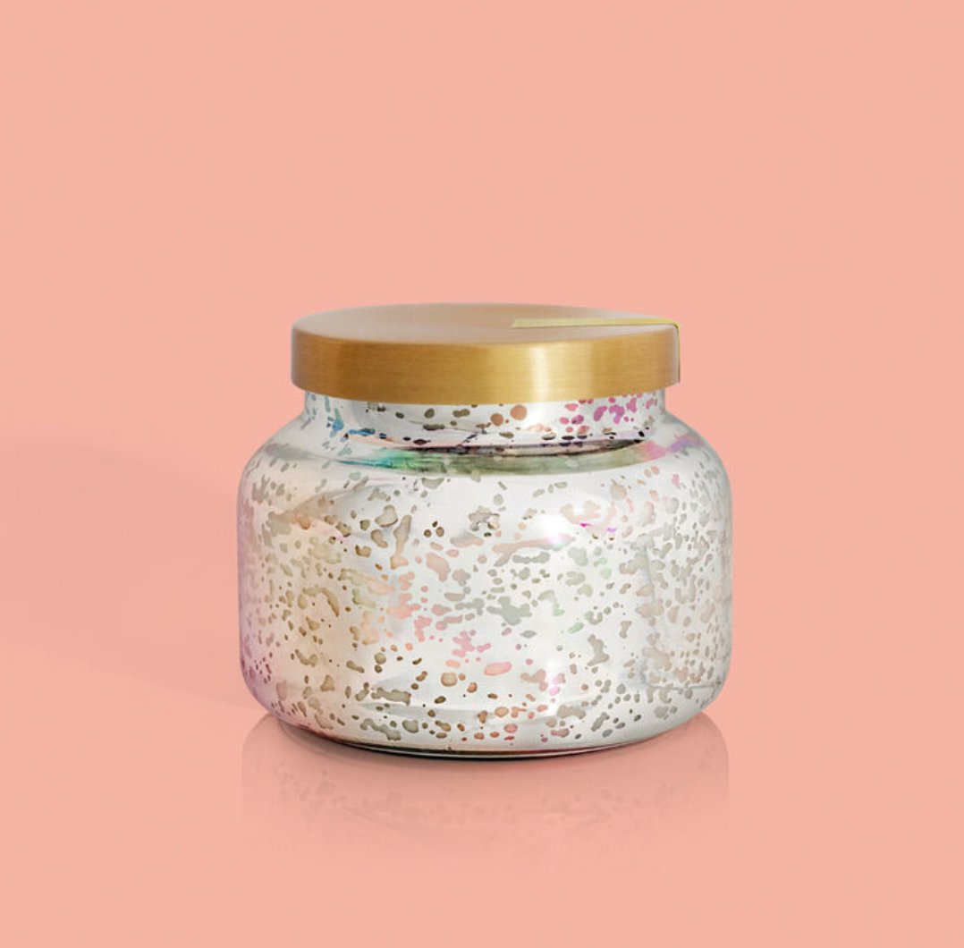 CAPRI BLUE - Pineapple Flower Mercury Iridescent Signature Jar, 19 oz 