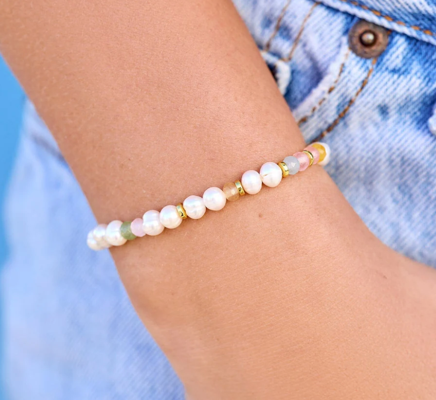 PURA VIDA - Venice Mixed Bead Stretch Bracelet