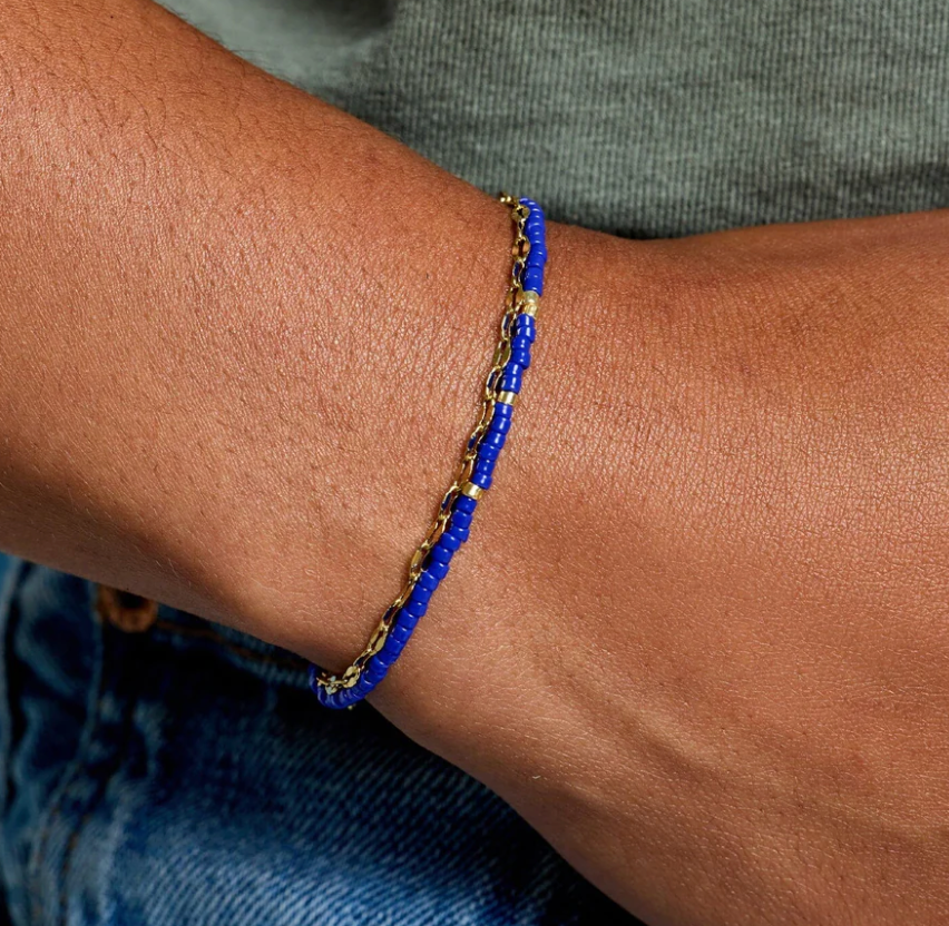 PURA VIDA - Dainty Surfrider Double Layer Bracelet