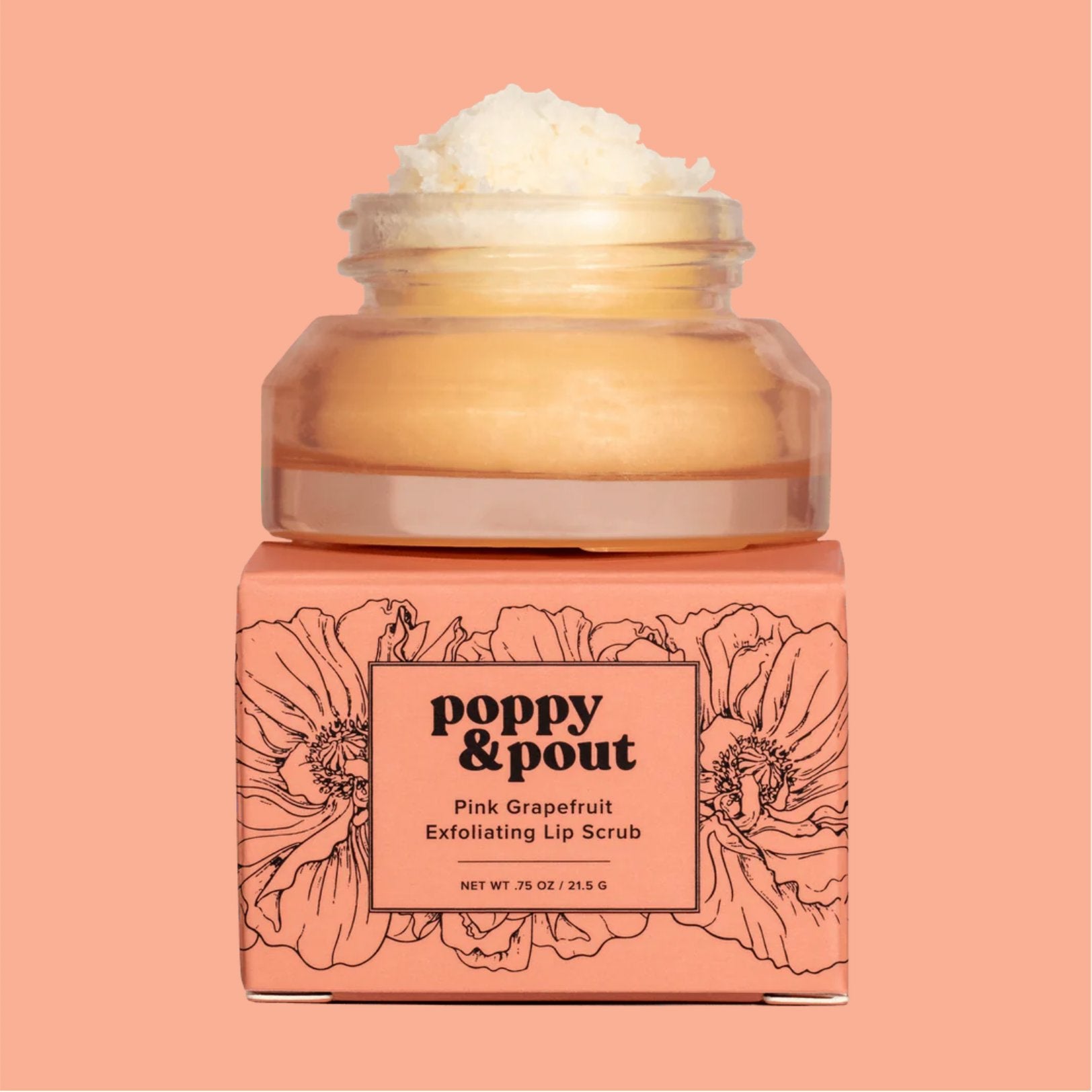 POPPY & POUT - Lip Scrub - Pink Grapefruit 