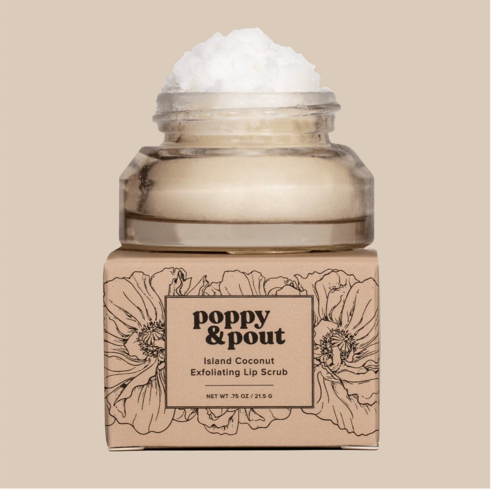 POPPY & POUT - Lip Scrub - Island Coconut 