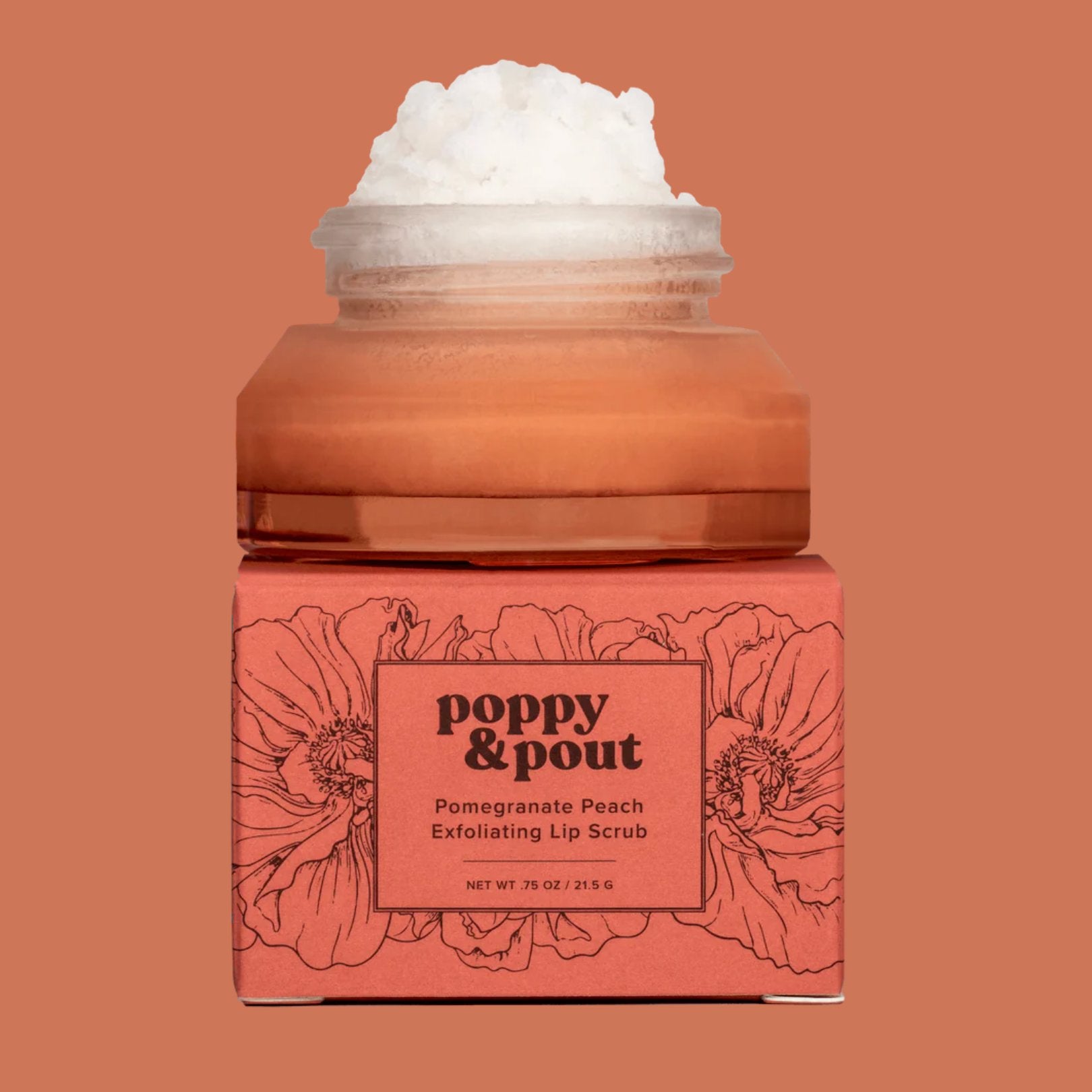 POPPY & POUT - Lip Scrub - Pomegranate Peach 