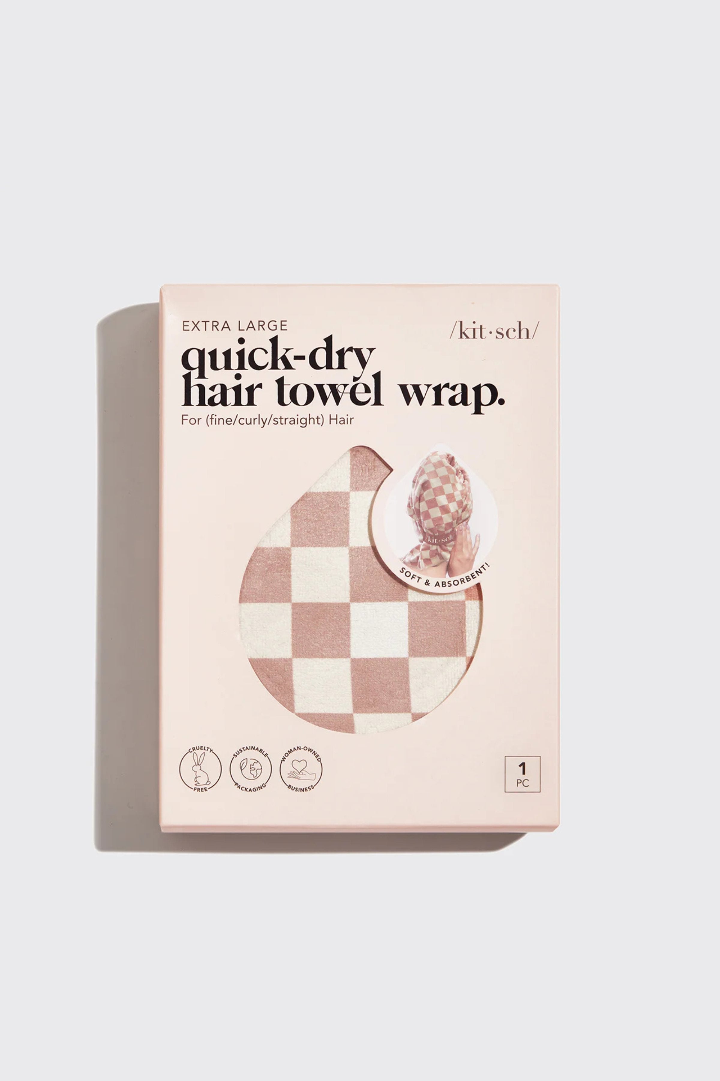 KITSCH - Extra Large Quick-Dry Hair Towel Wrap 