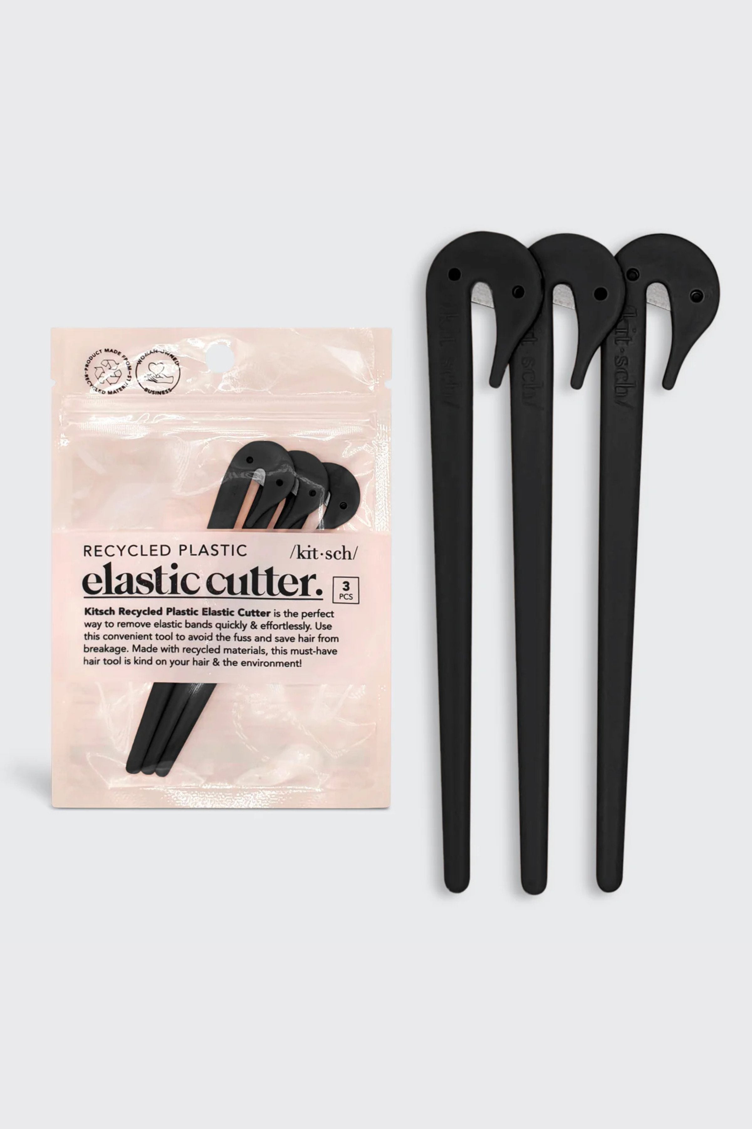 KITSCH - Eco-Friendly Elastic Cutters 3pc Set - Black 