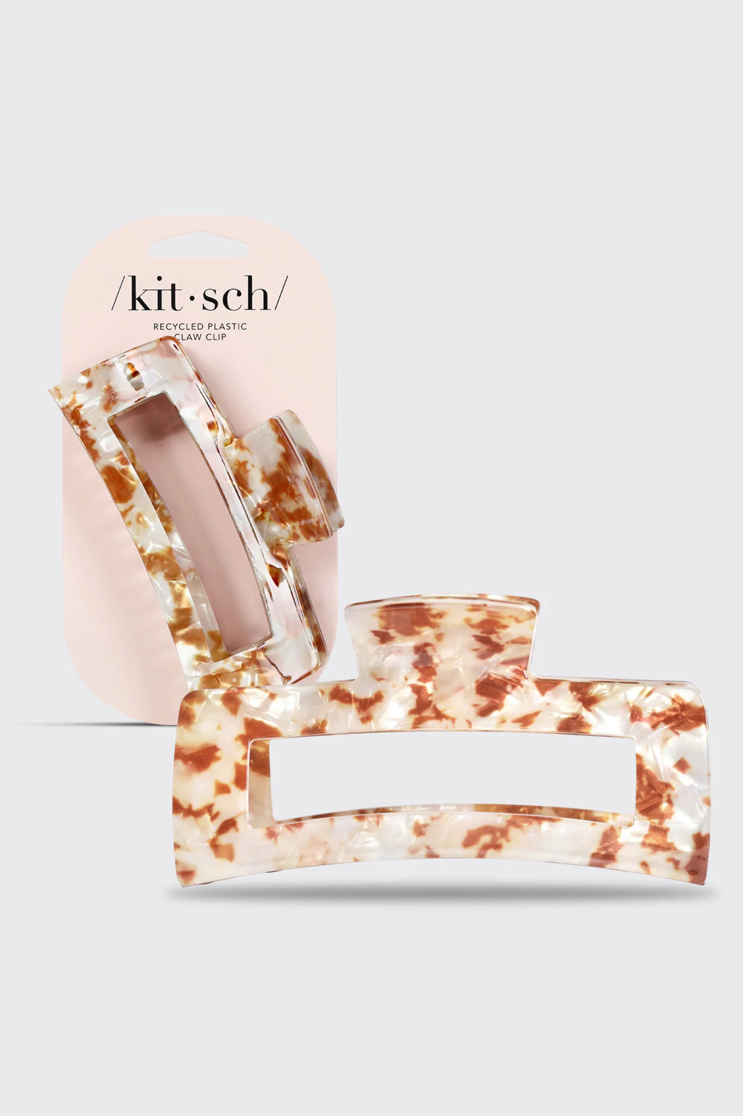 KITSCH - Eco-Friendly Jumbo Open Shape Claw Clip - Brown 