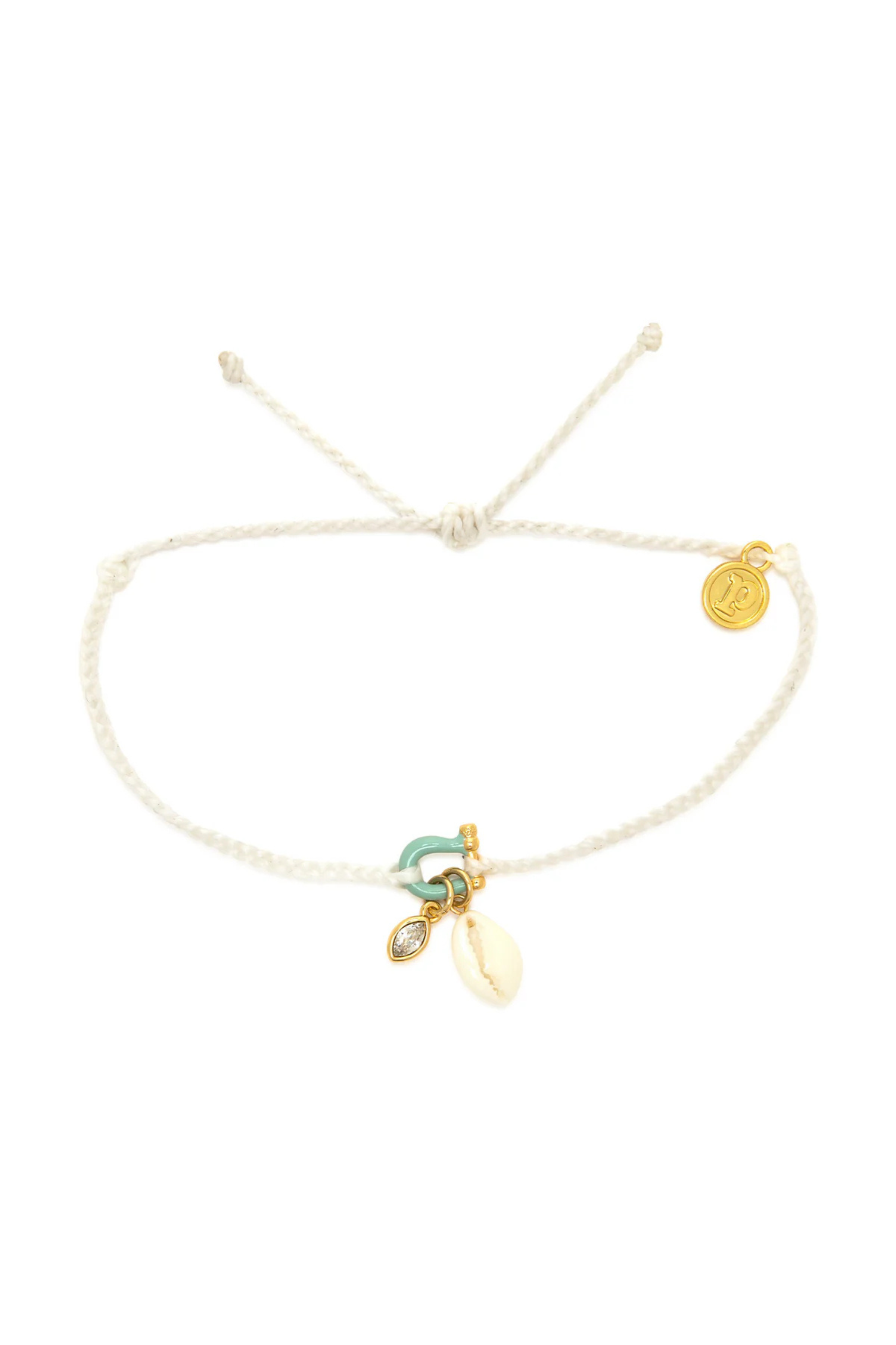 PURA VIDA - Bonne Chance Cowrie Gold Charm Bracelet