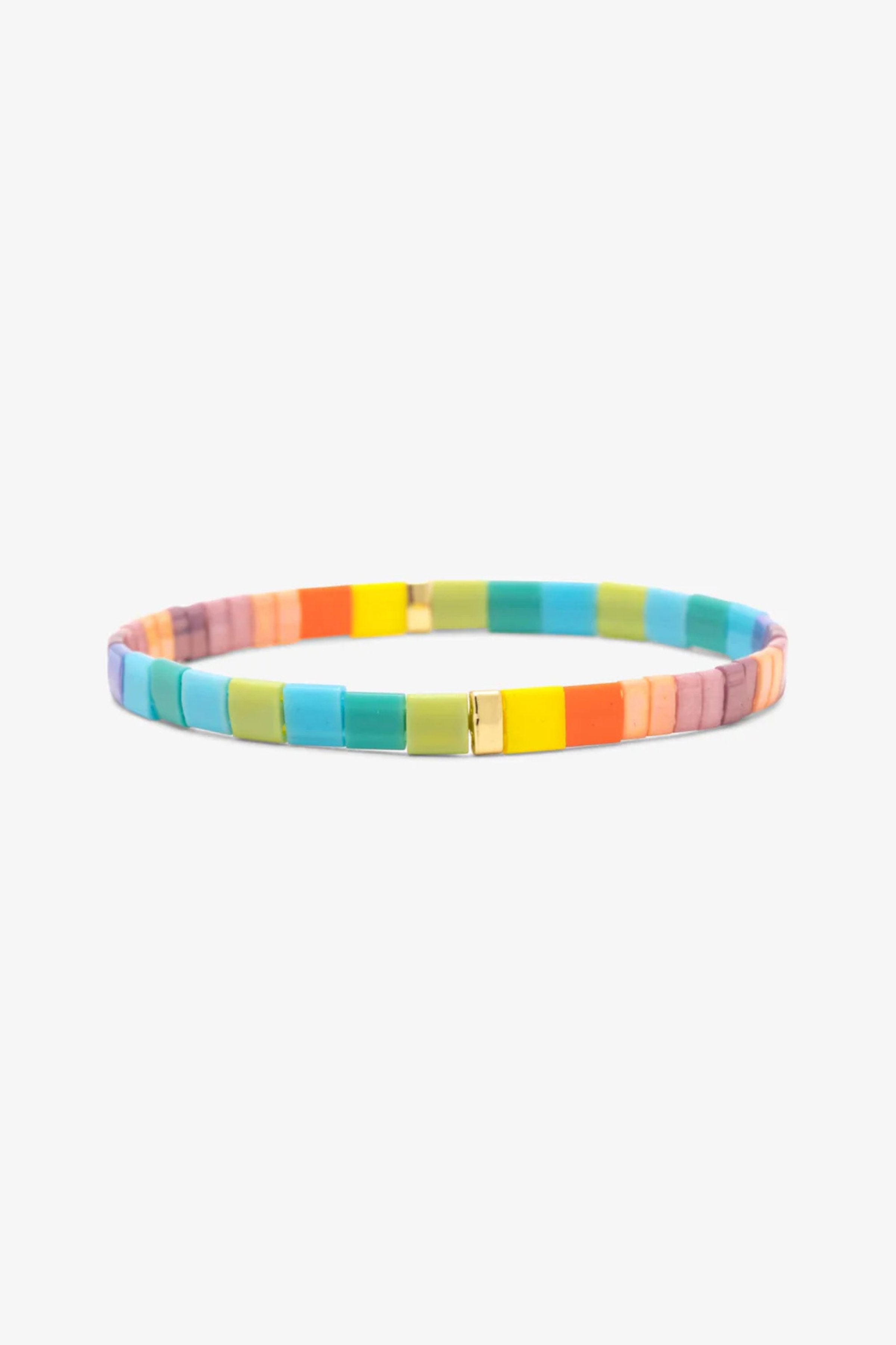 PURA VIDA - Paradise Tile Bead Stretch Bracelet 