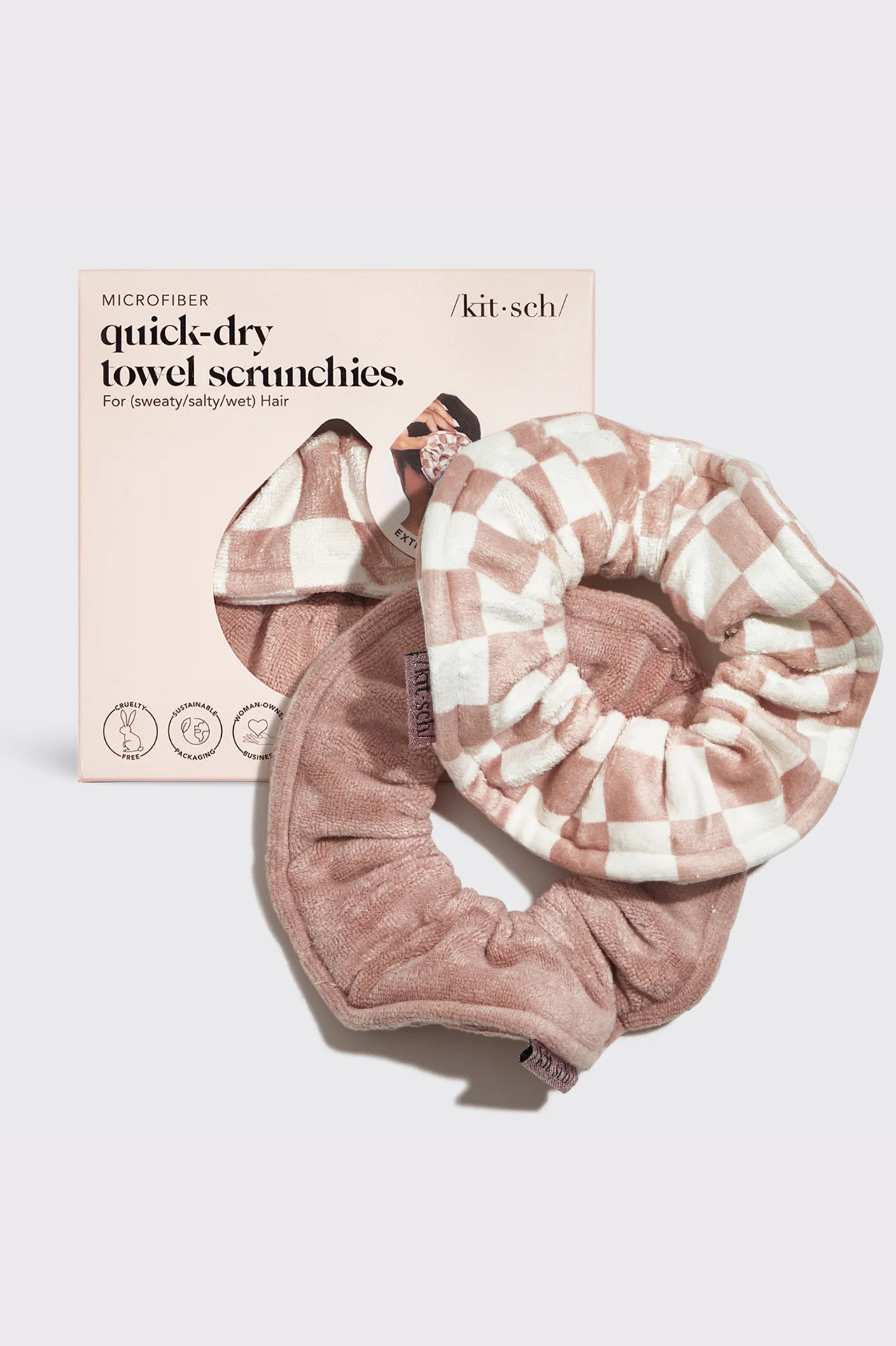 KITSCH - Microfiber Quick-Dry Towel Scrunchie 2PC 