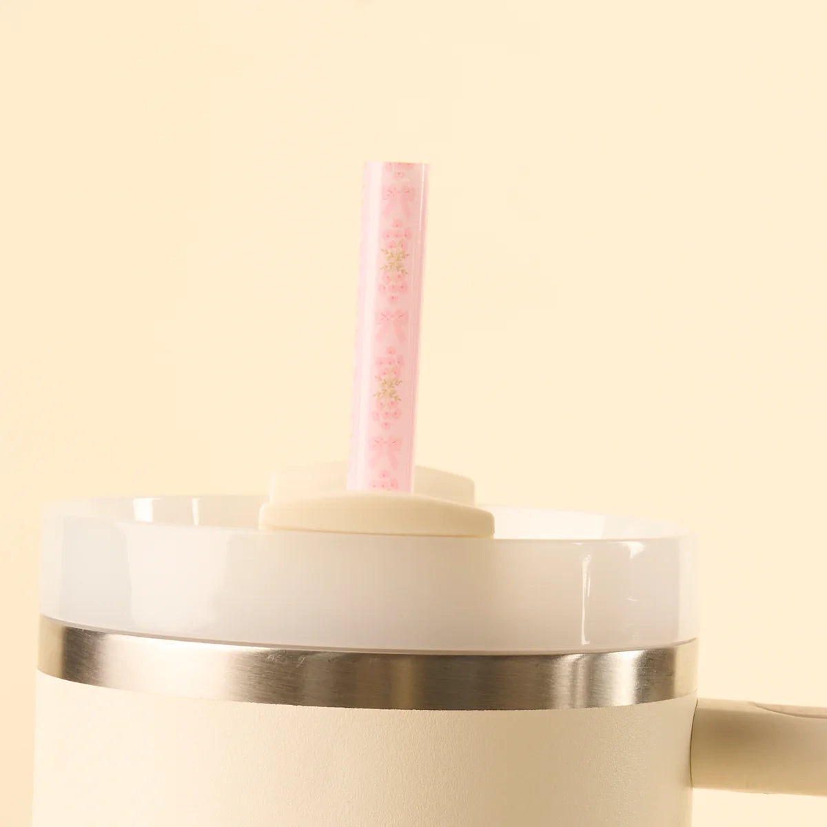 Oh So Fancy Pink 40 oz Tumbler Straw Set